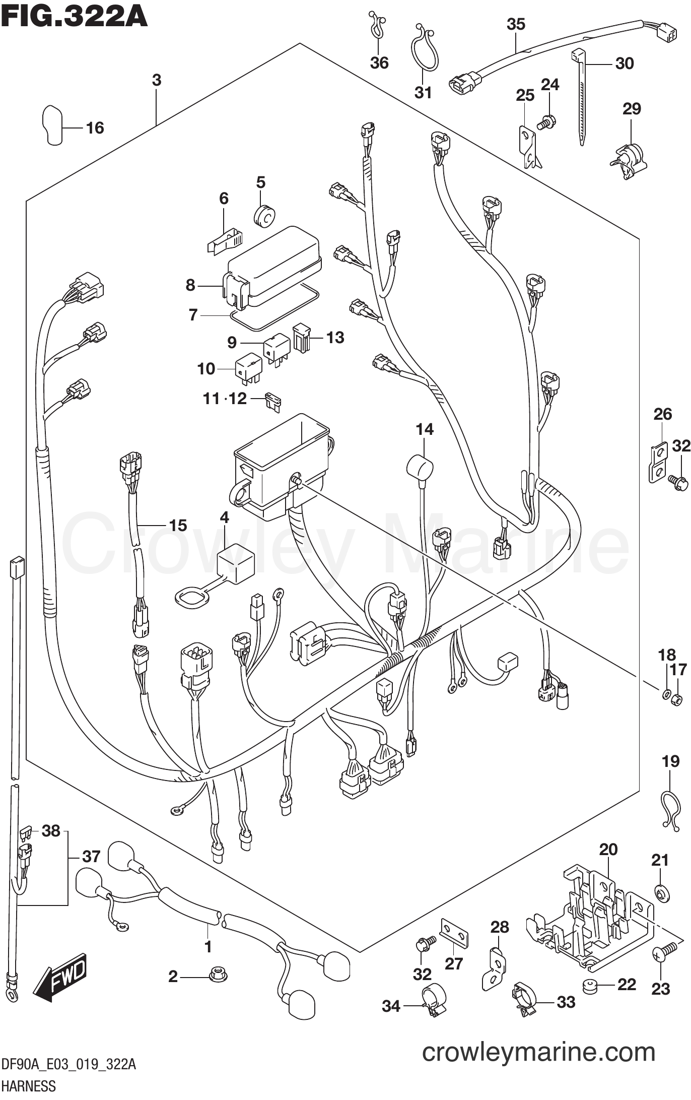 Suzuki Marine DF70A 910001~ - HARNESS
