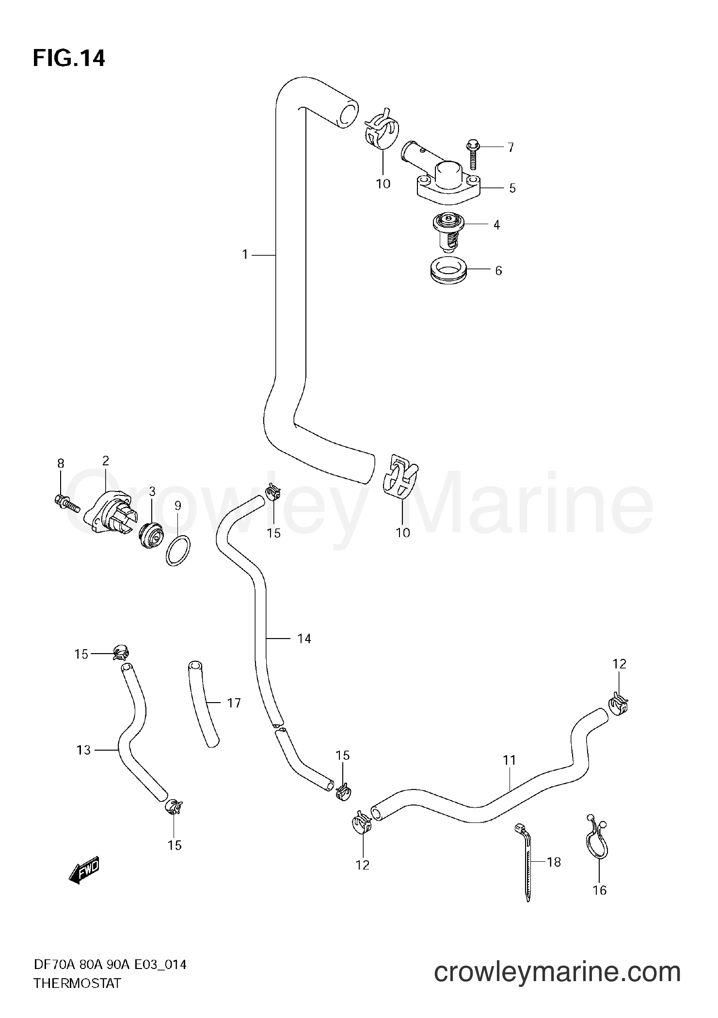 Suzuki Marine DF90A - THERMOSTAT