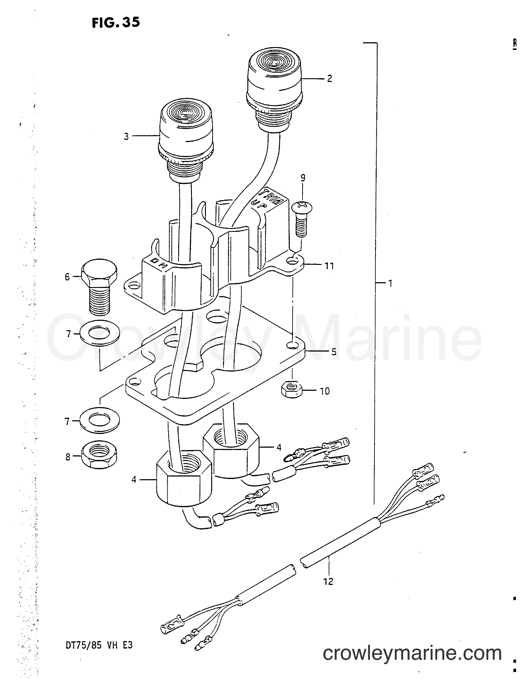 Suzuki Marine DT85 - OPT : TRIM SWITCH