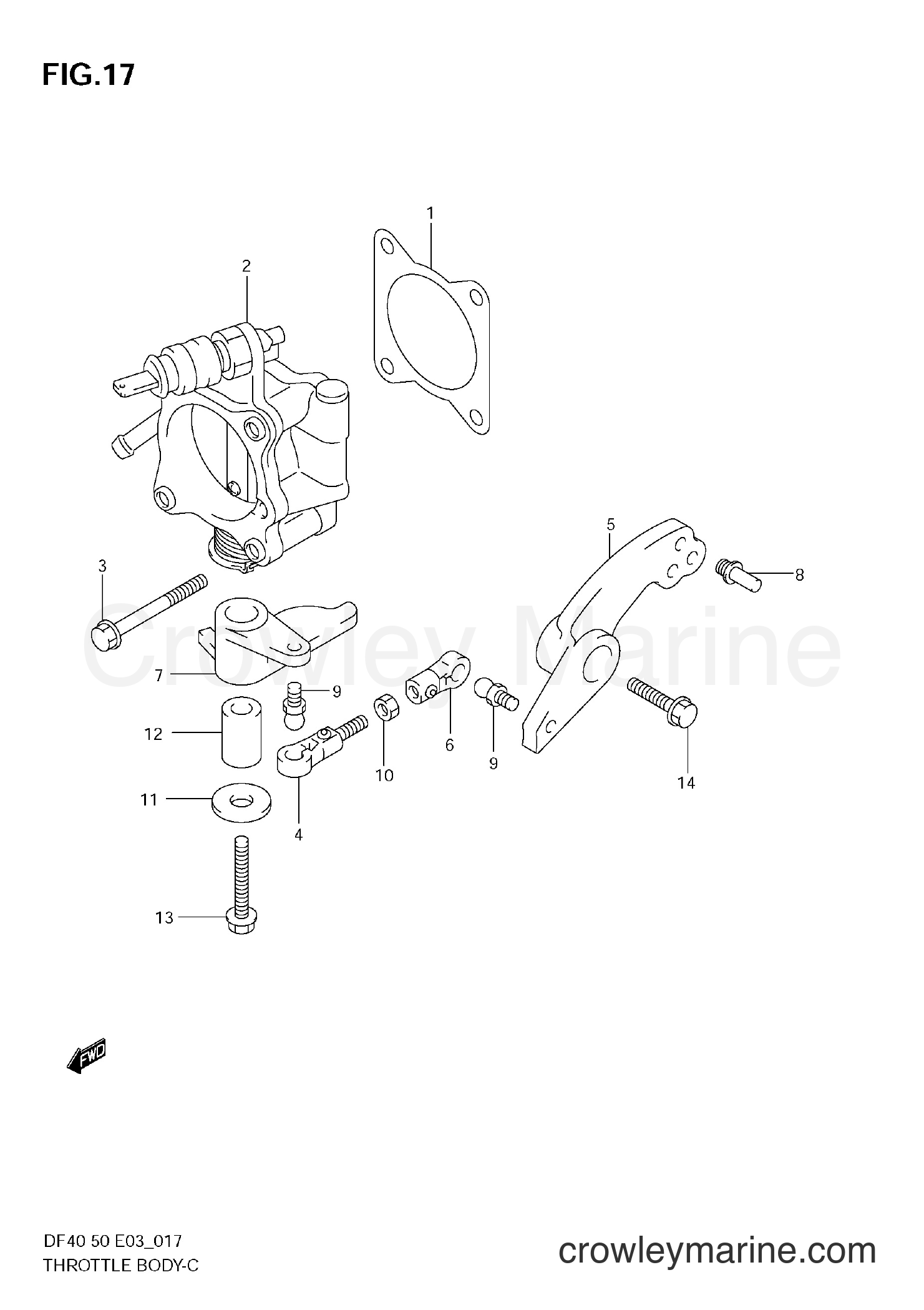 Suzuki Marine DF50 - THROTTLE BODY