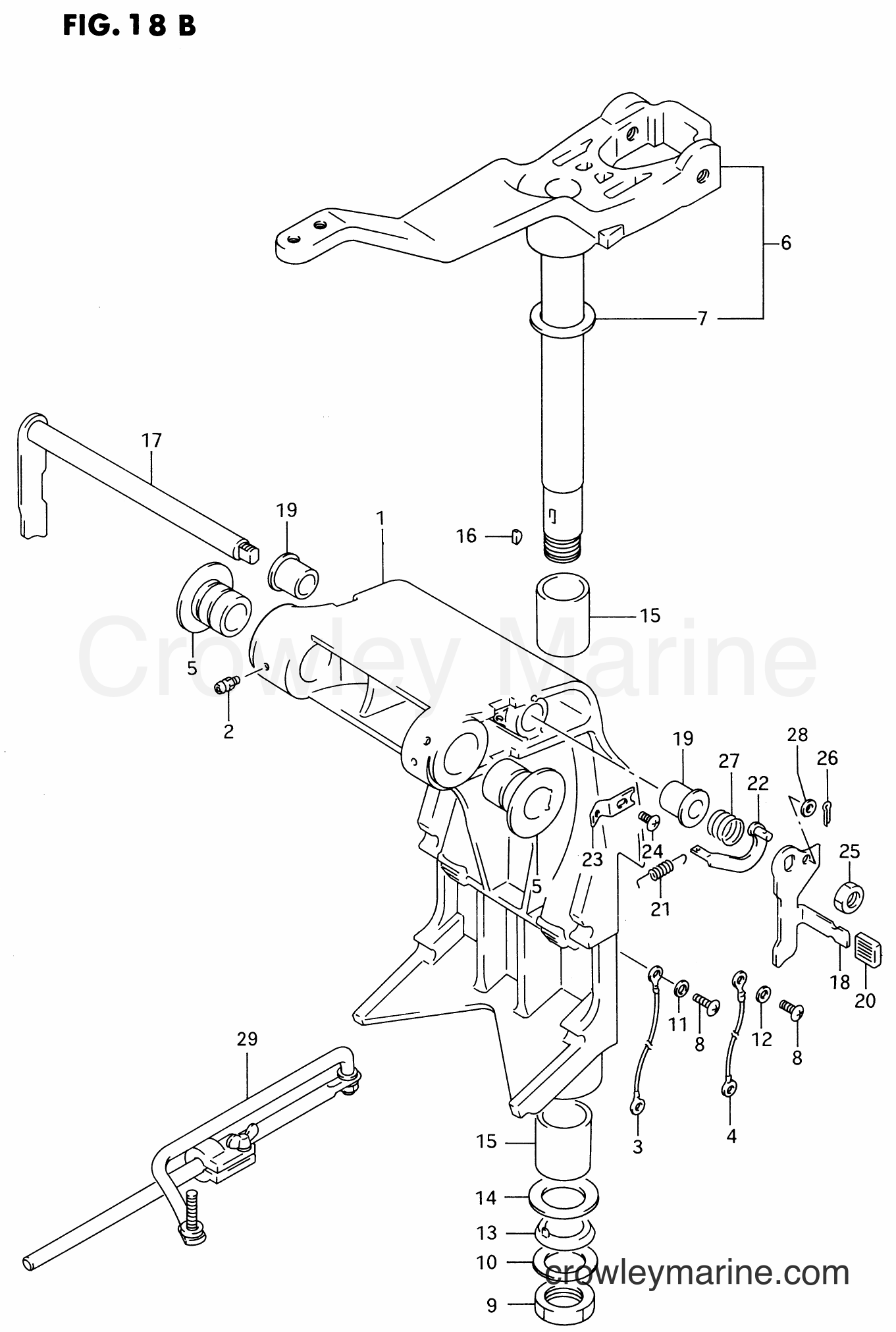 Suzuki Marine DT75 - SWIVEL BRACKET (MODEL:96~00)
