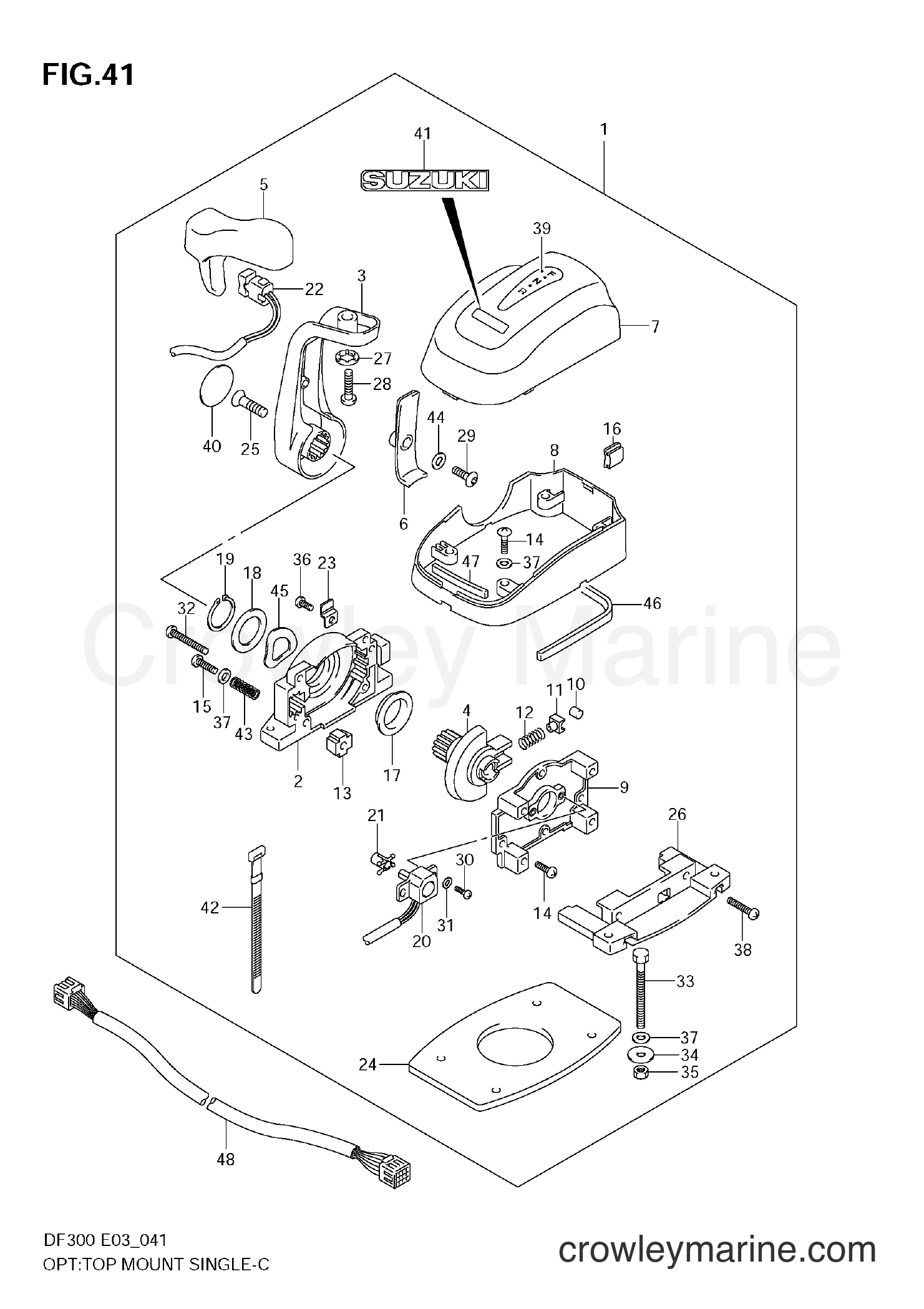 Suzuki Marine DF300Z - OPT:TOP MOUNT SINGLE