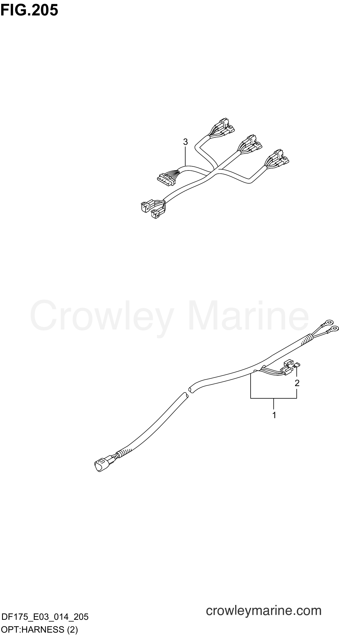 Suzuki Marine DF175TG 41001~ - OPT:HARNESS (2) (DF150T E03)