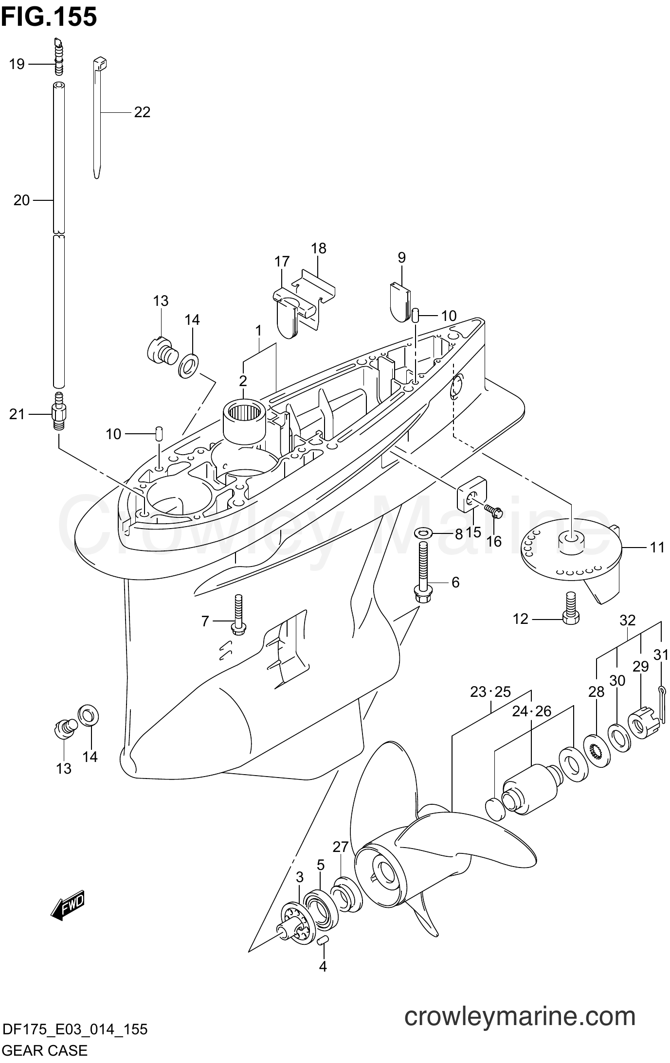 Suzuki Marine DF175TG 41001~ - GEAR CASE (DF175Z E03)