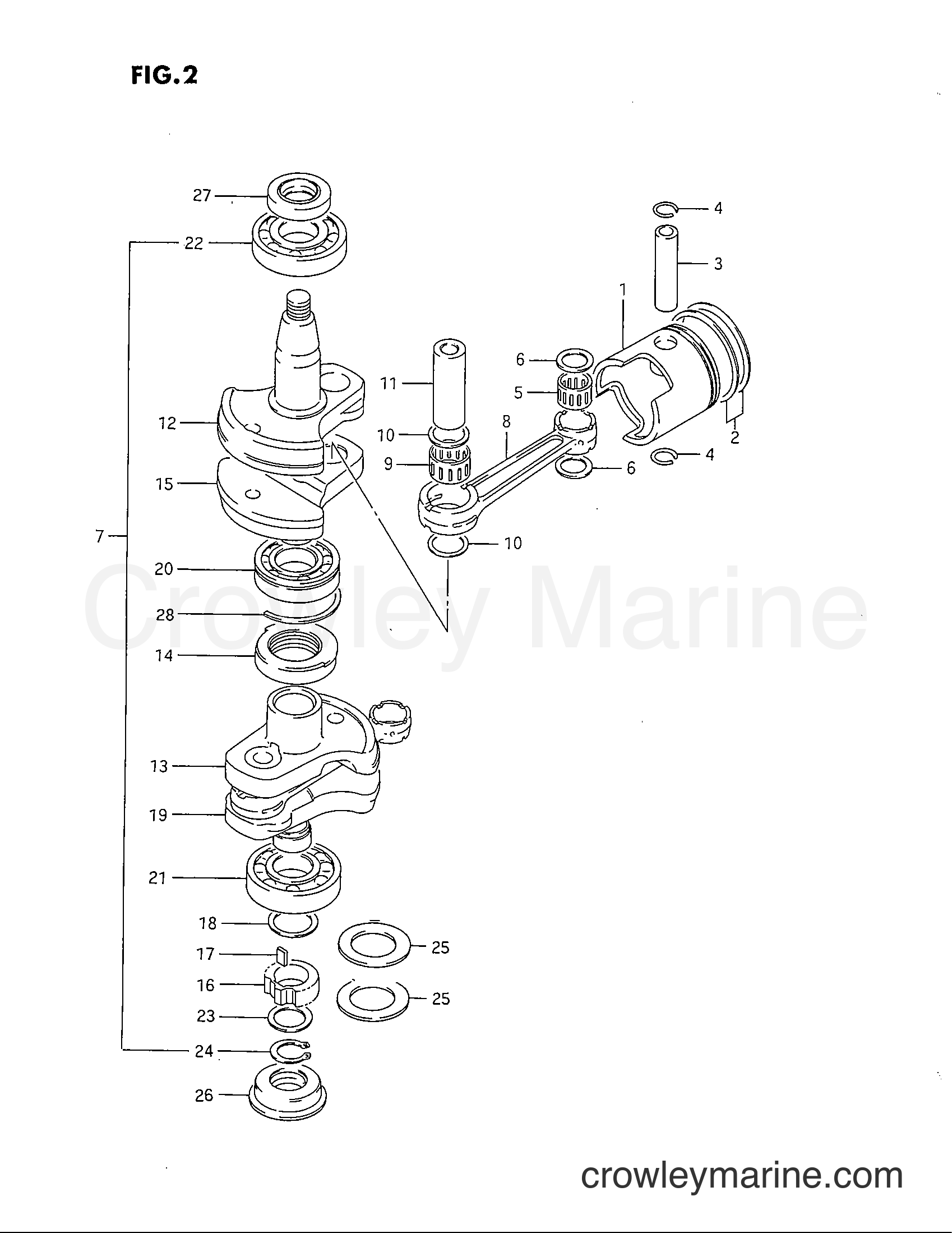 Suzuki Marine DT40C - CRANKSHAFT