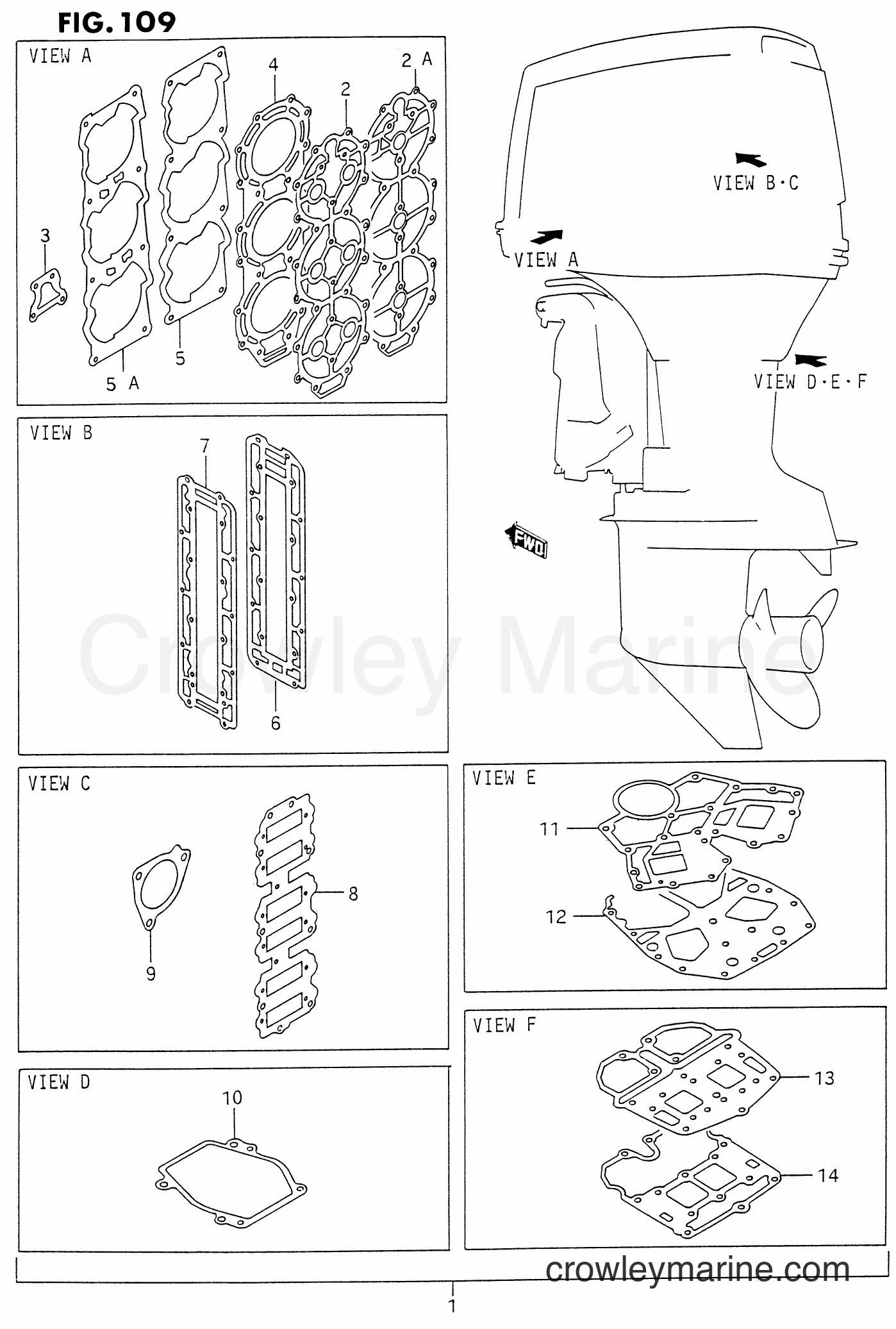 Suzuki Marine DT225 - OPTIONAL : GASKET SET (DT225)