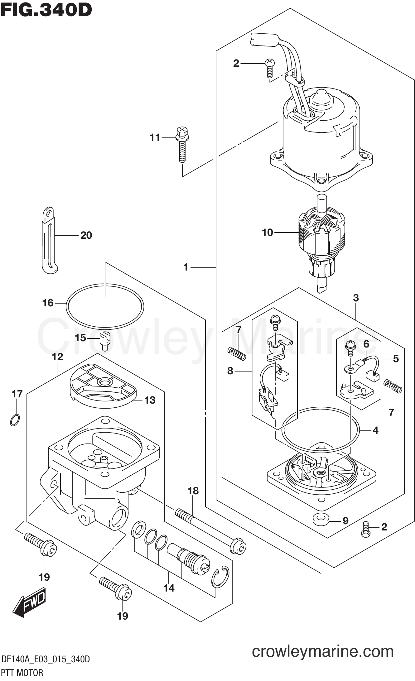 Suzuki Marine DF140AST 510001~ - PTT MOTOR (DF140AT E03)
