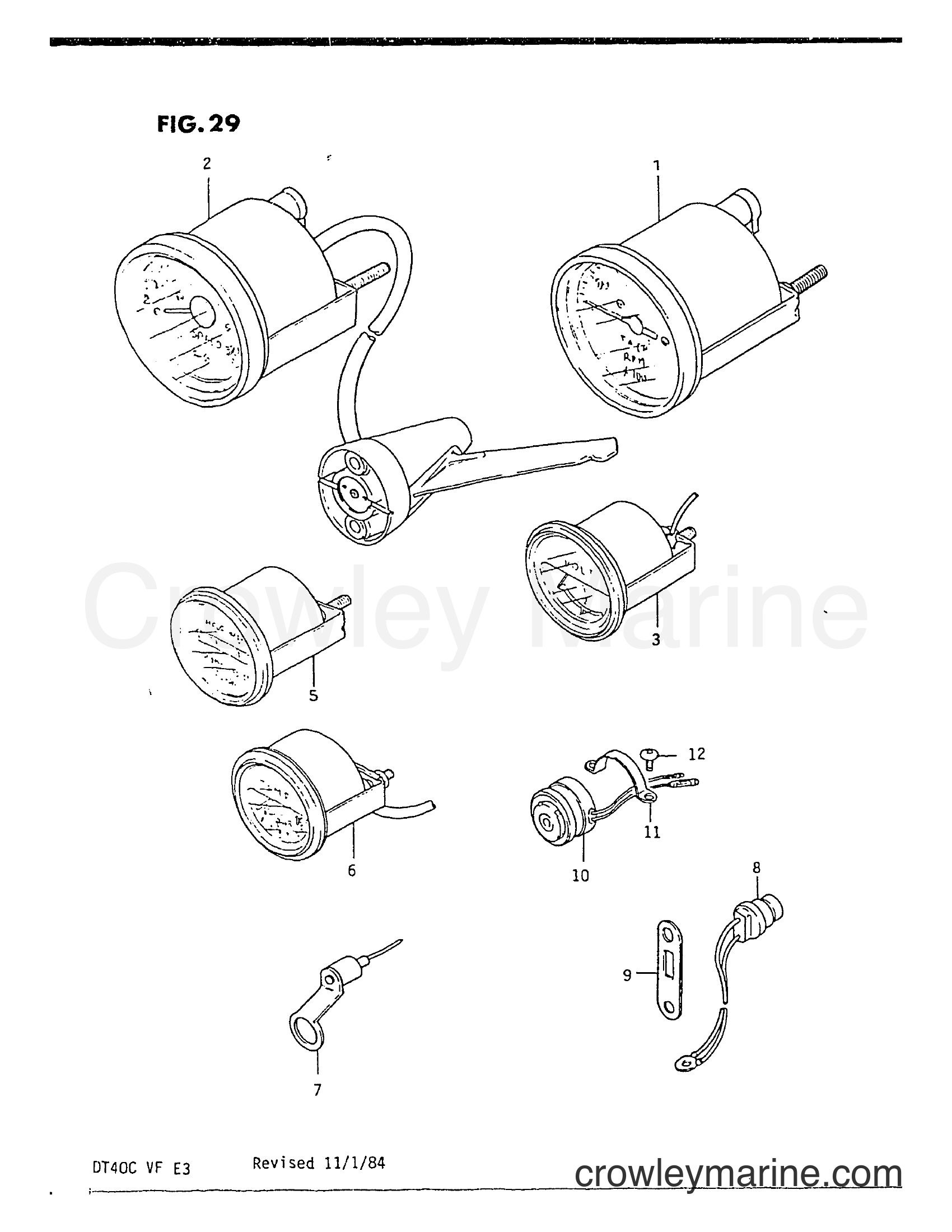 Suzuki Marine DT40 - OPTIONAL : METER