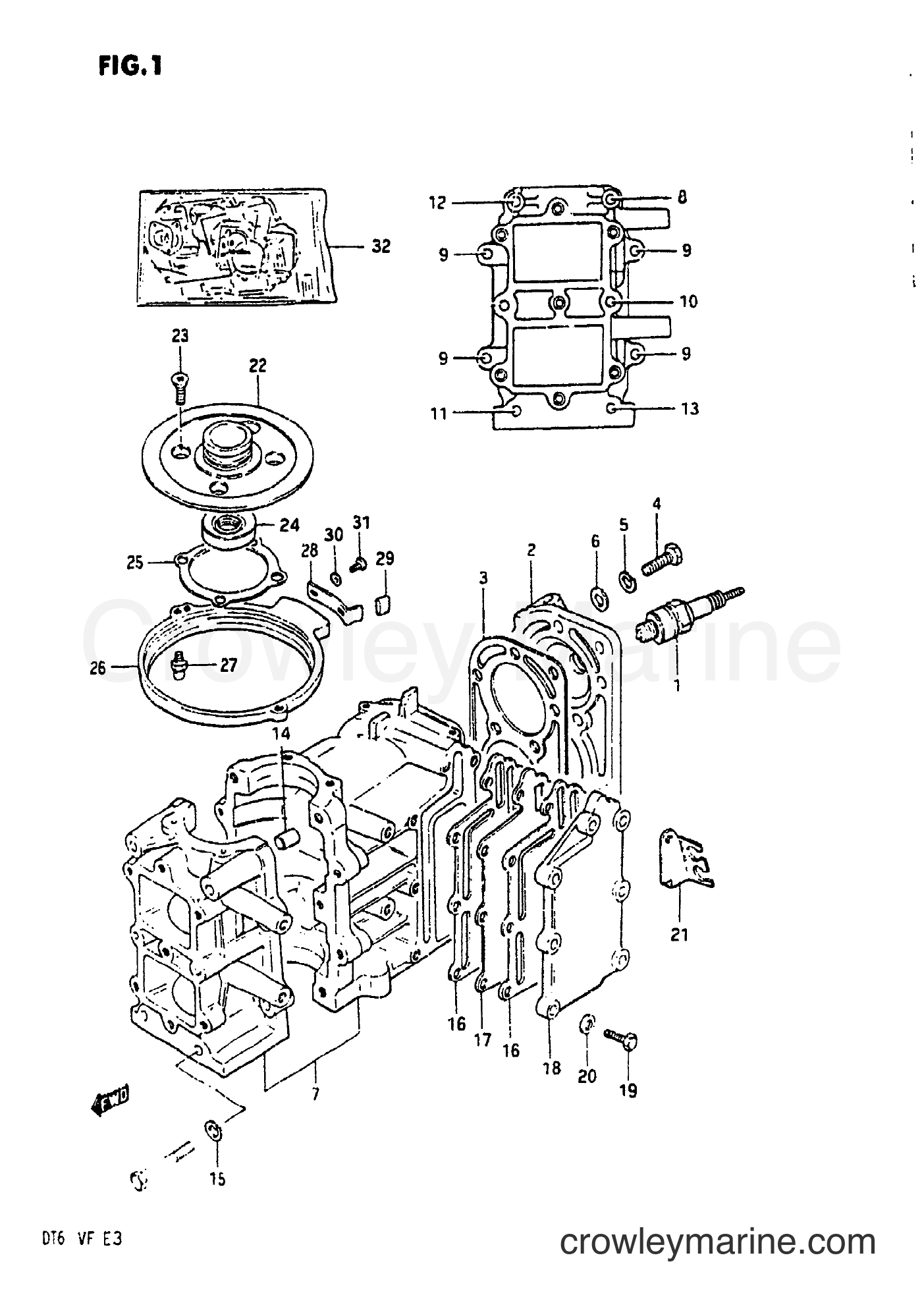 Suzuki Marine DT6 - CYLINDER