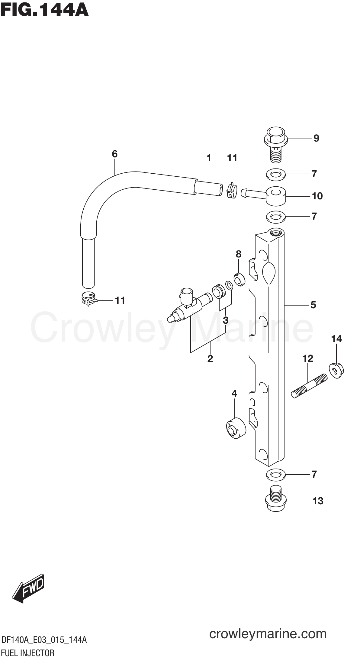 Suzuki Marine DF140AST 510001~ - FUEL INJECTOR