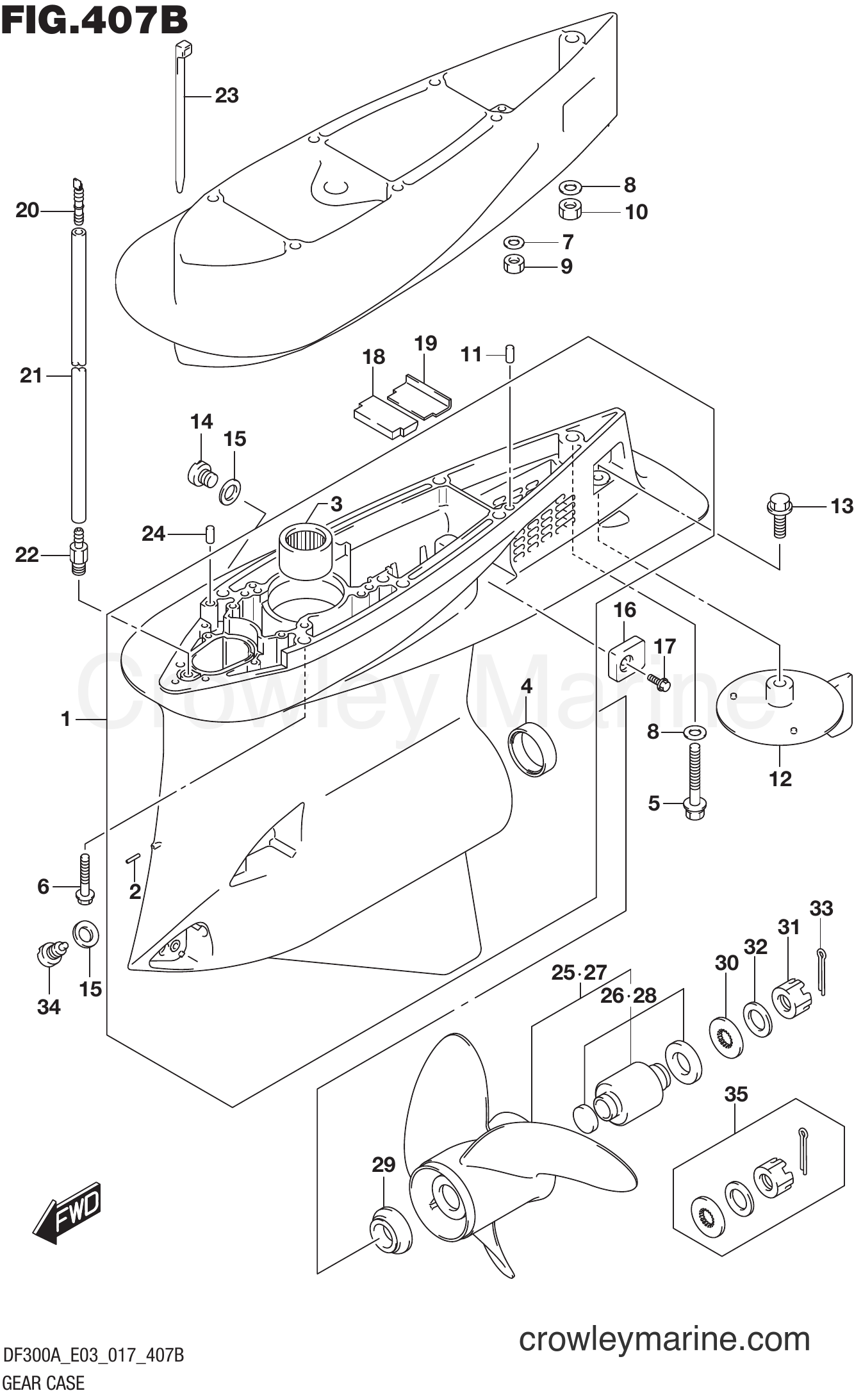 Suzuki Marine DF250AP 710001~ - GEAR CASE (DF250A E03)
