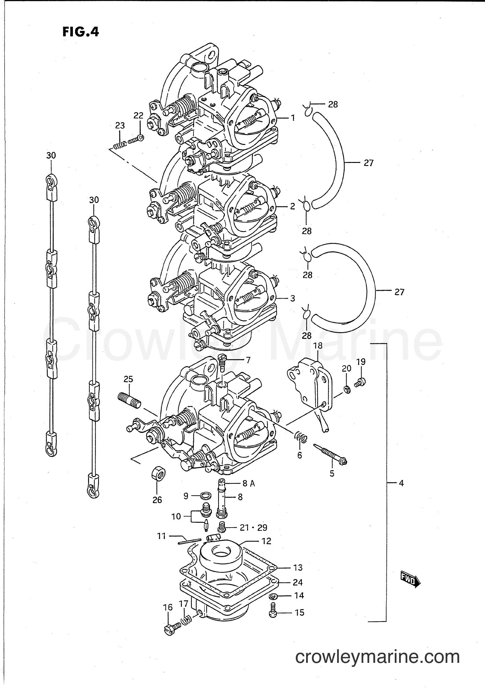 Suzuki Marine PU140 - CARBURETOR