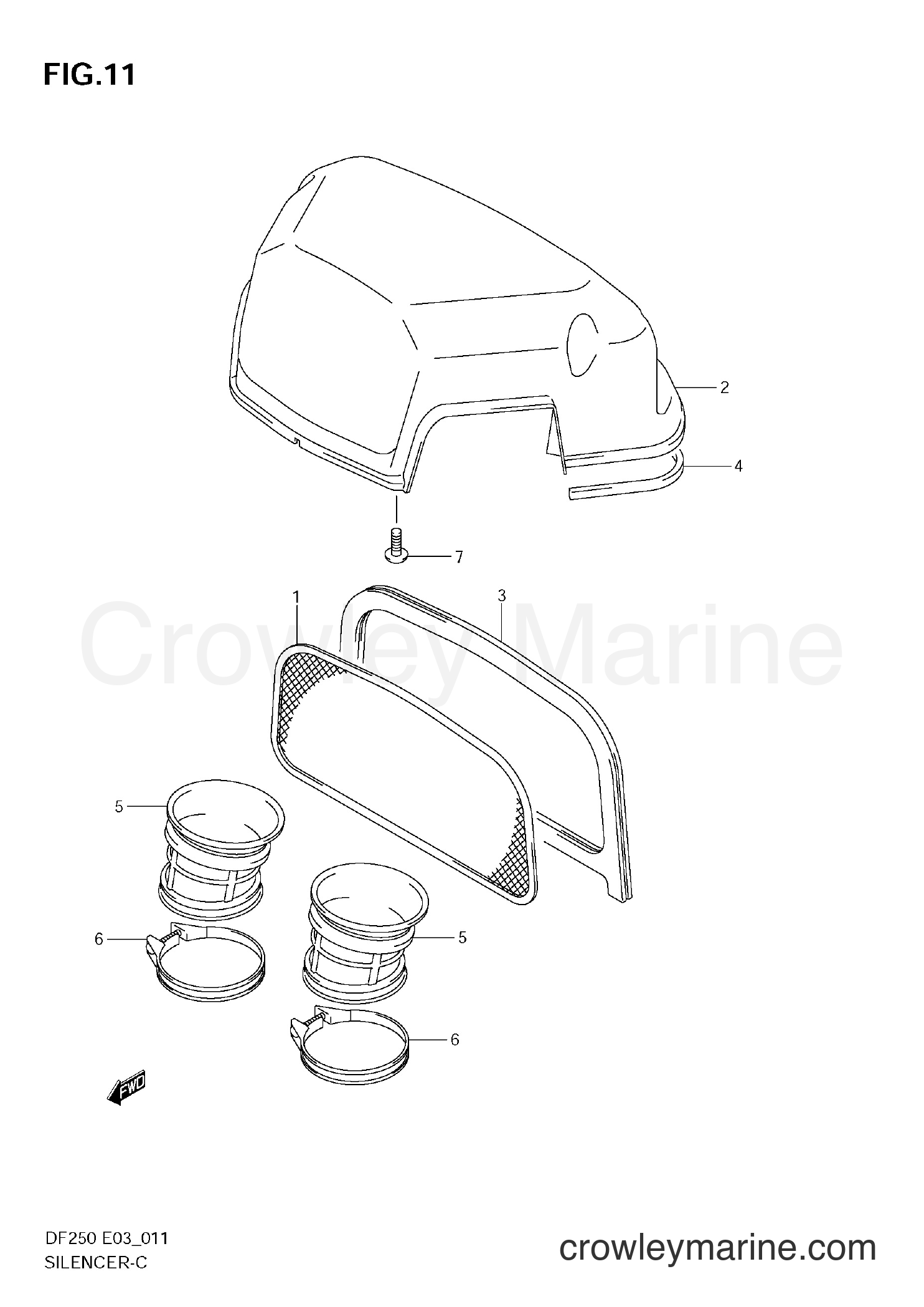 Suzuki Marine DF250S - SILENCER