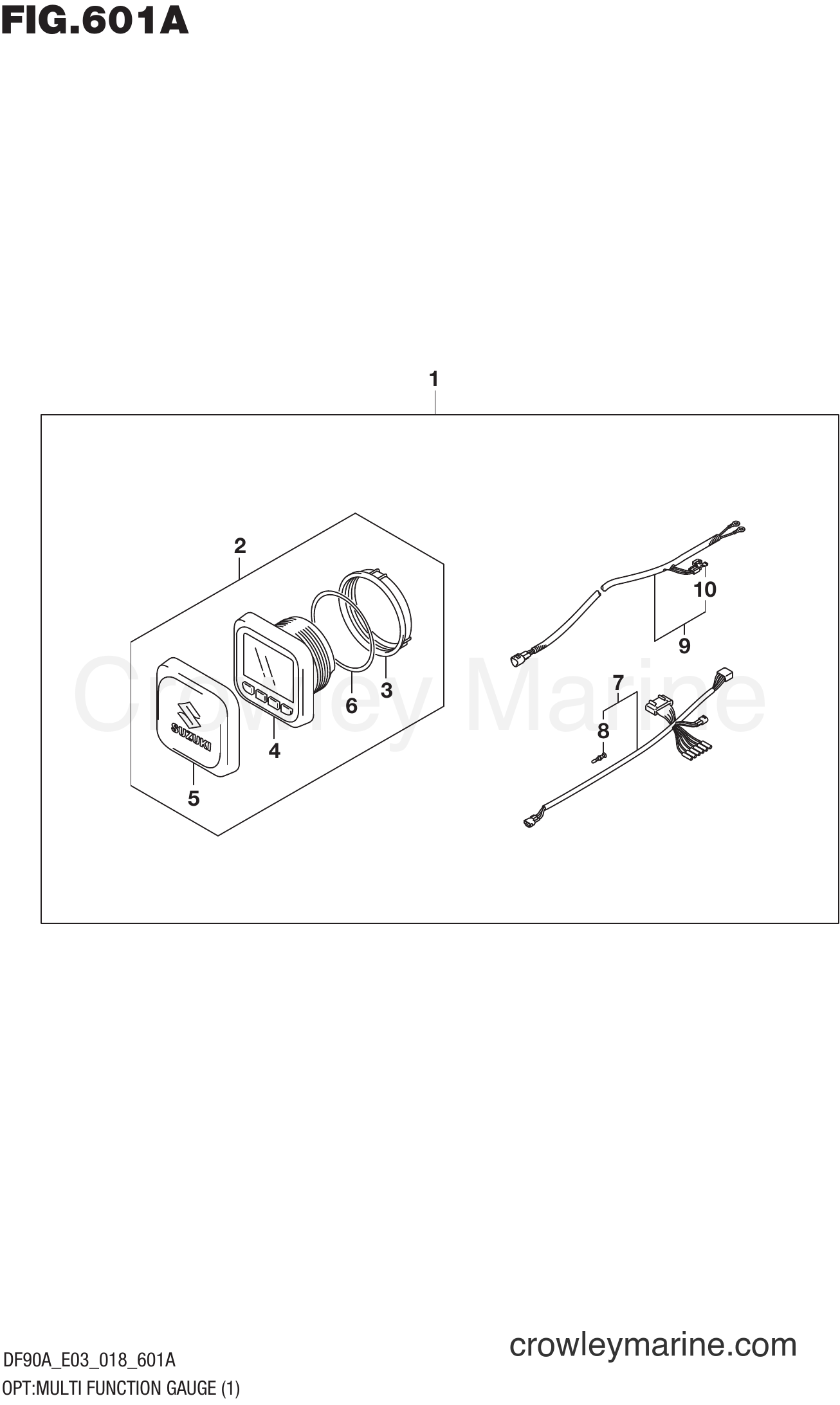 Suzuki Marine DF80A 810001~ - OPT:MULTI FUNCTION GAUGE (1)