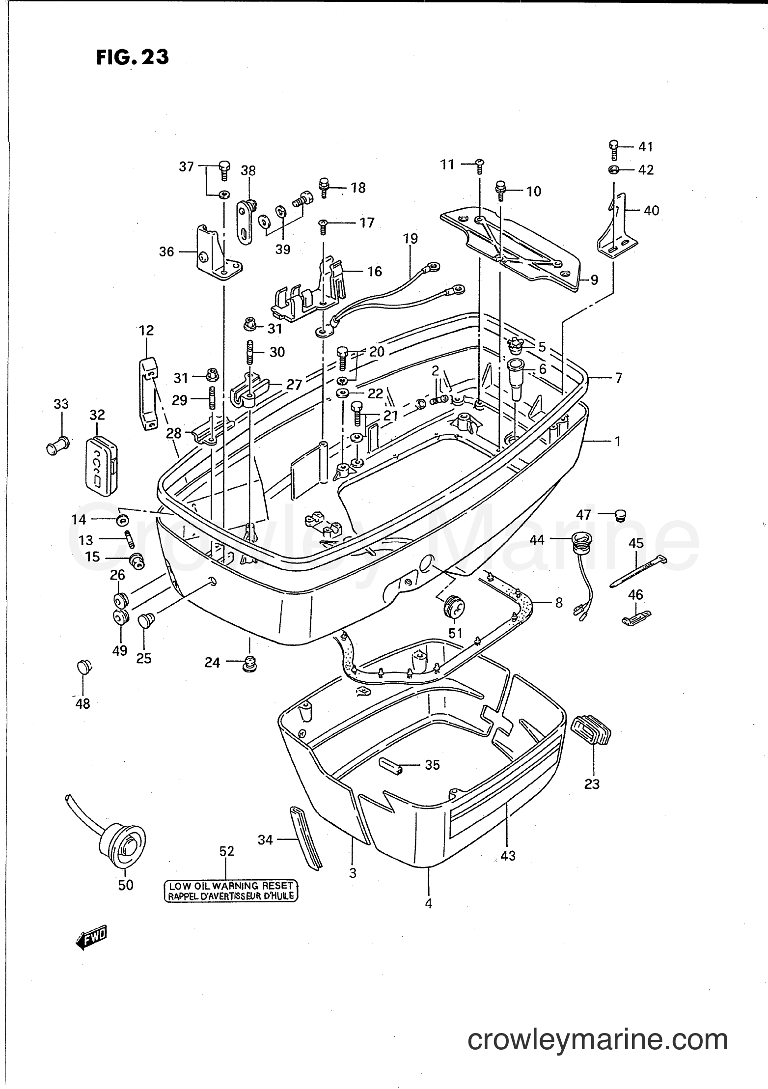 Suzuki Marine PU140 - LOWER COVER