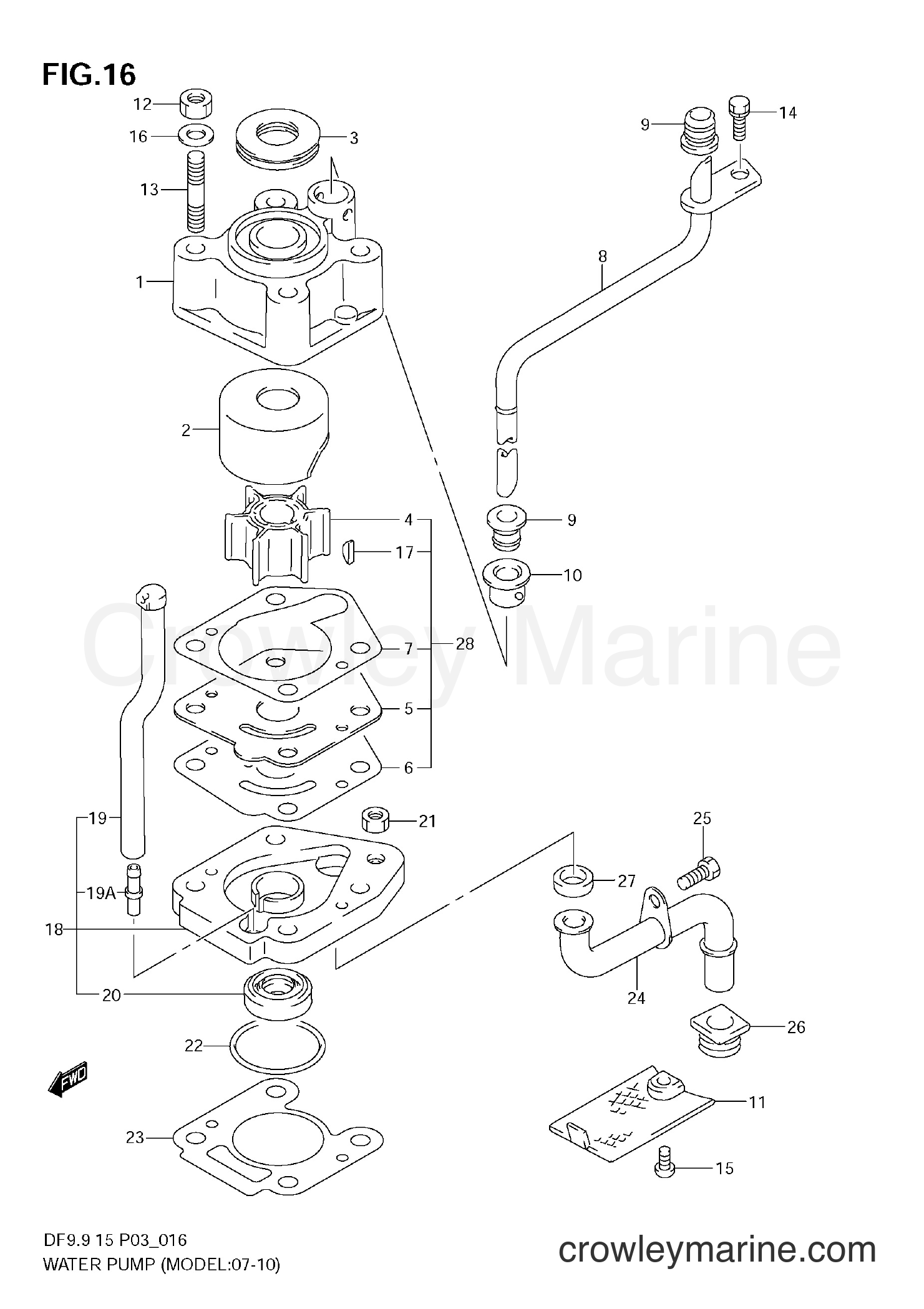 Suzuki Marine DF15 - WATER PUMP (MODEL:07~)