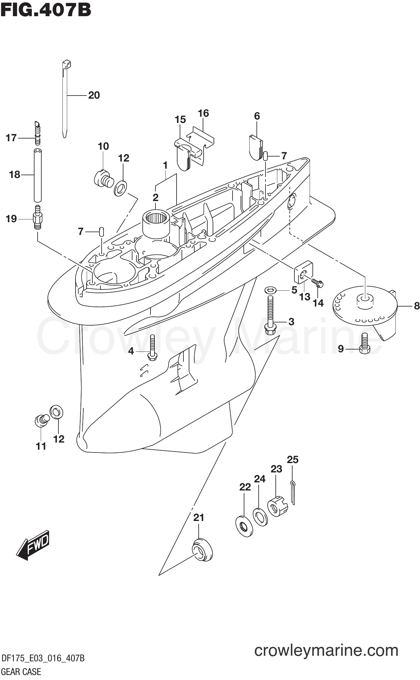 Suzuki Marine DF175ST 610001~ - GEAR CASE (DF150TG E03)