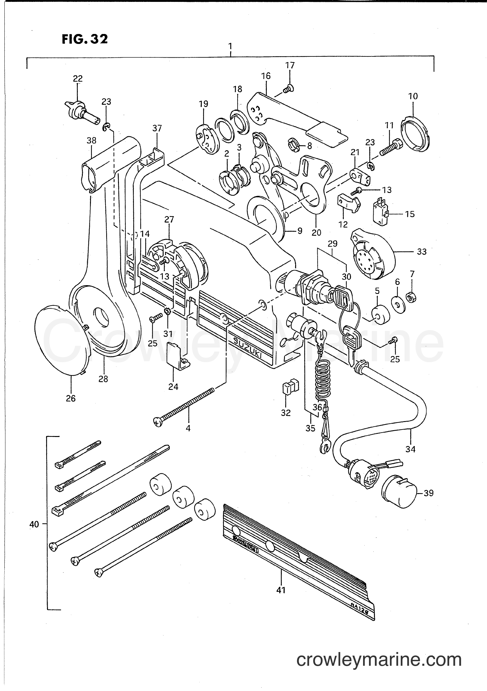 Suzuki Marine DT15C - OPT:REMOTE CONTROL (MODEL:93~97)