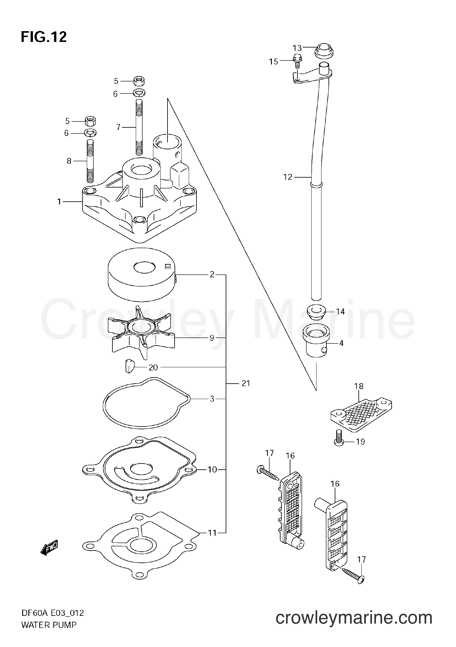 Suzuki Marine DF60A - WATER PUMP