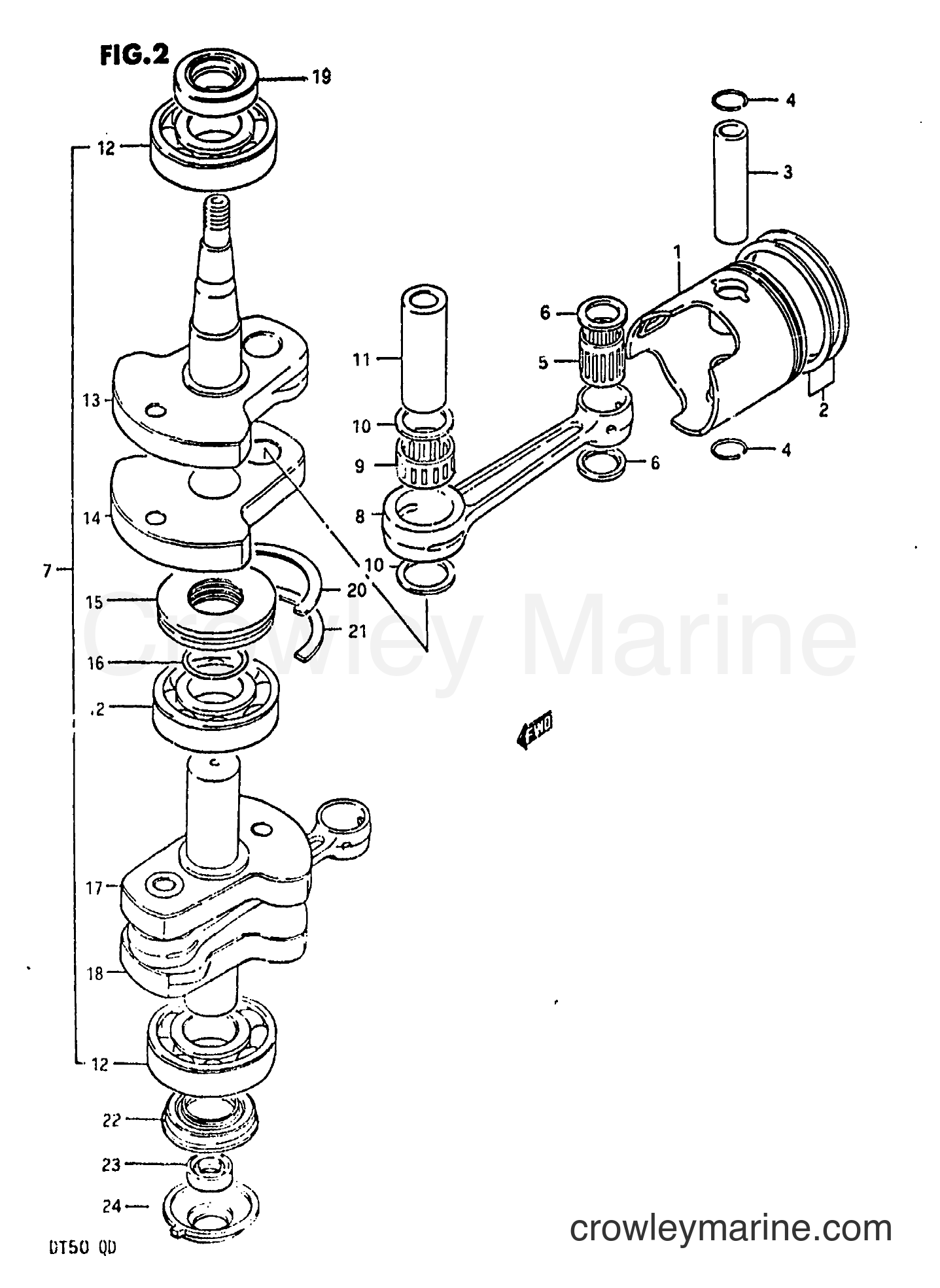 Suzuki Marine DT50 - CRANKSHAFT