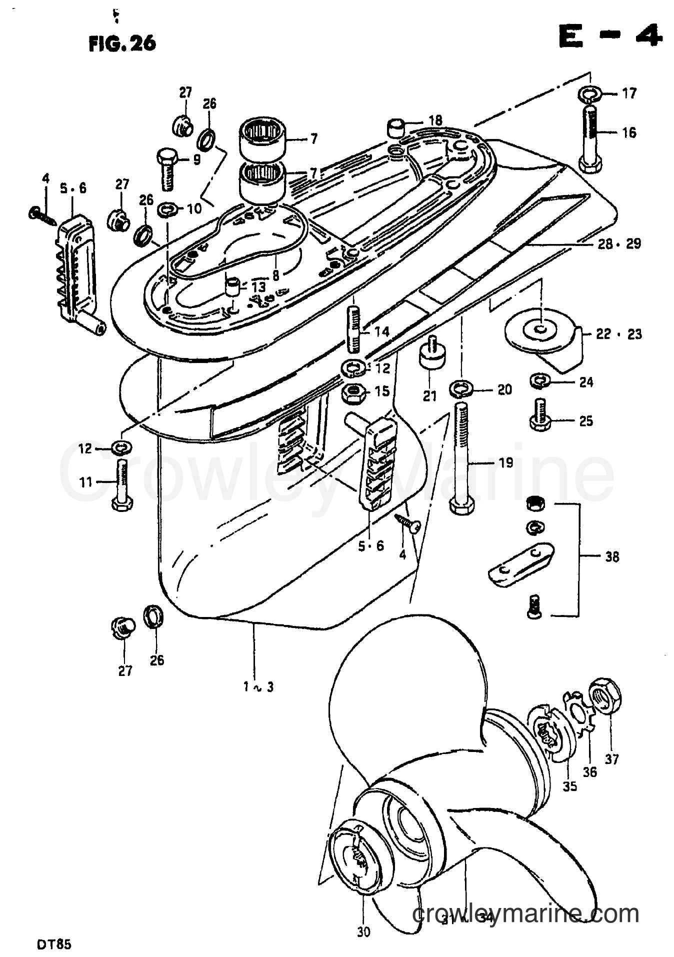 Suzuki Marine DT85 - GEAR CASE