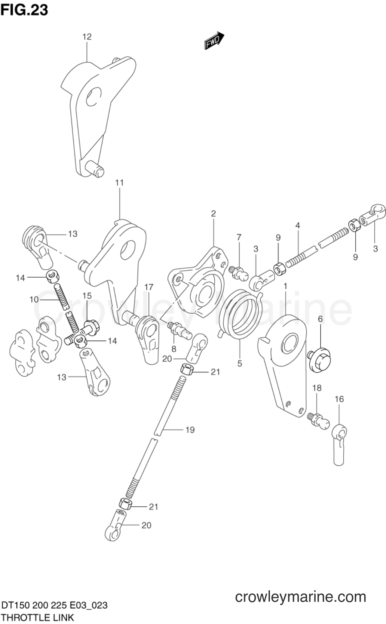 Suzuki Marine DT200 - THROTTLE LINK