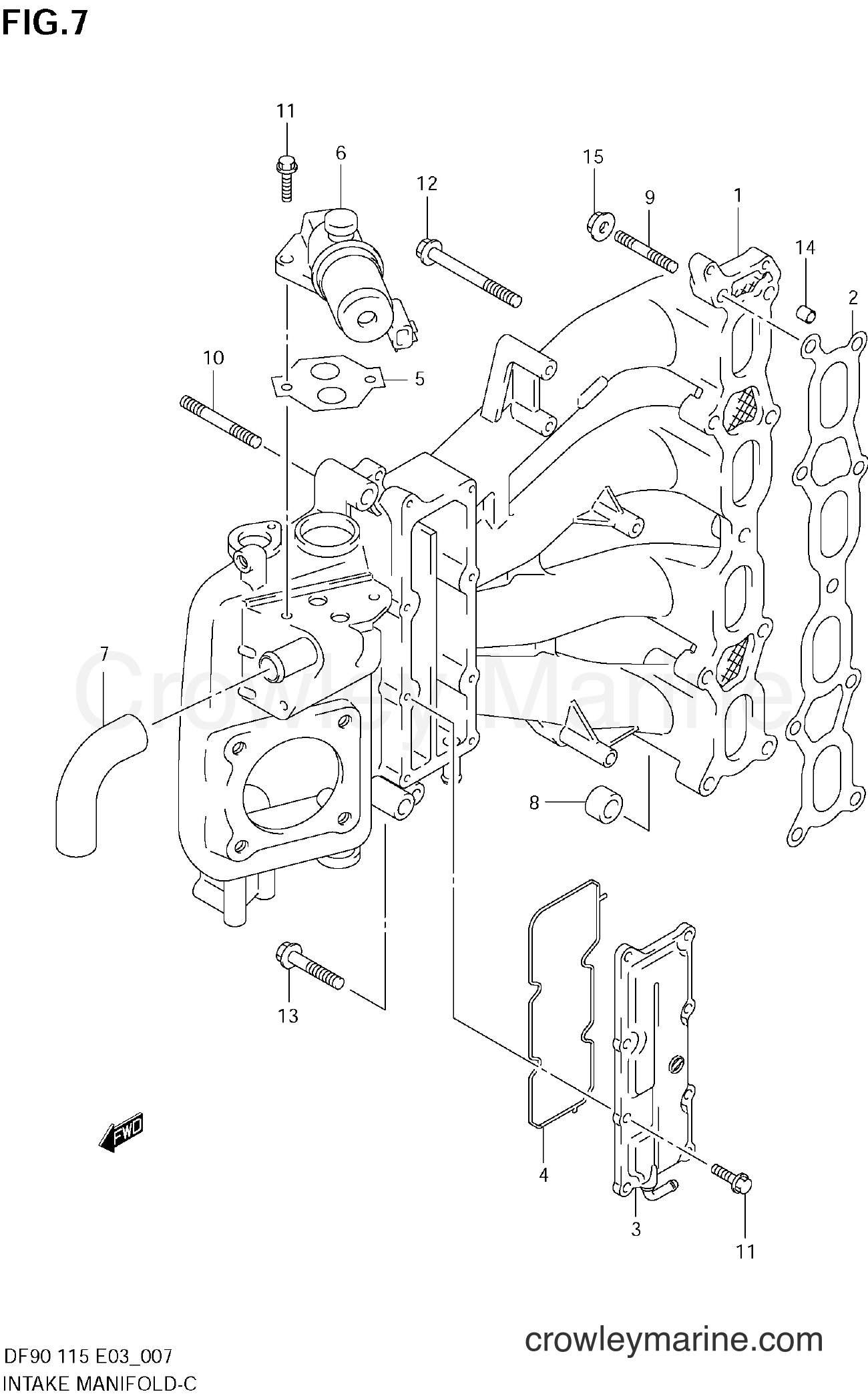 2002 Four-Stroke Outboard 115 - DF115 - INTAKE MANIFOLD