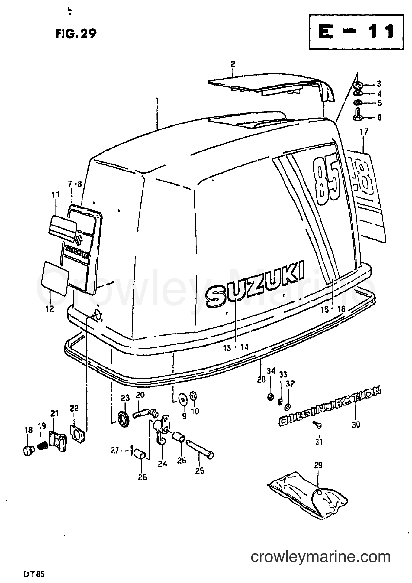 Suzuki Marine DT85 - ENGINE COVER