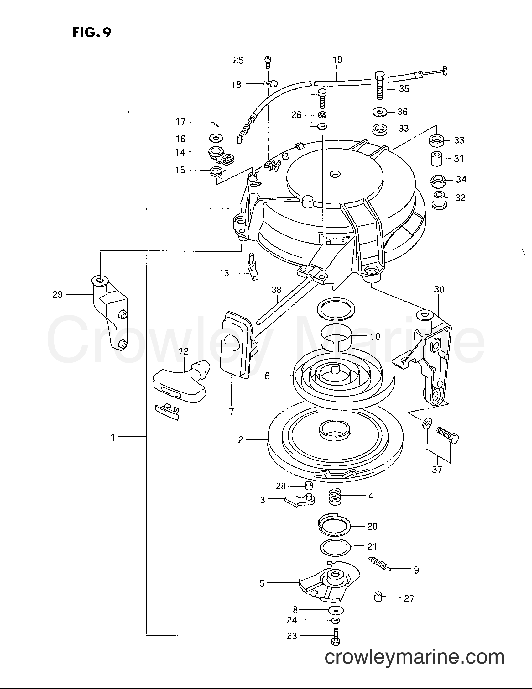 Suzuki Marine DT40C - RECOIL STARTER (~MODEL:91)