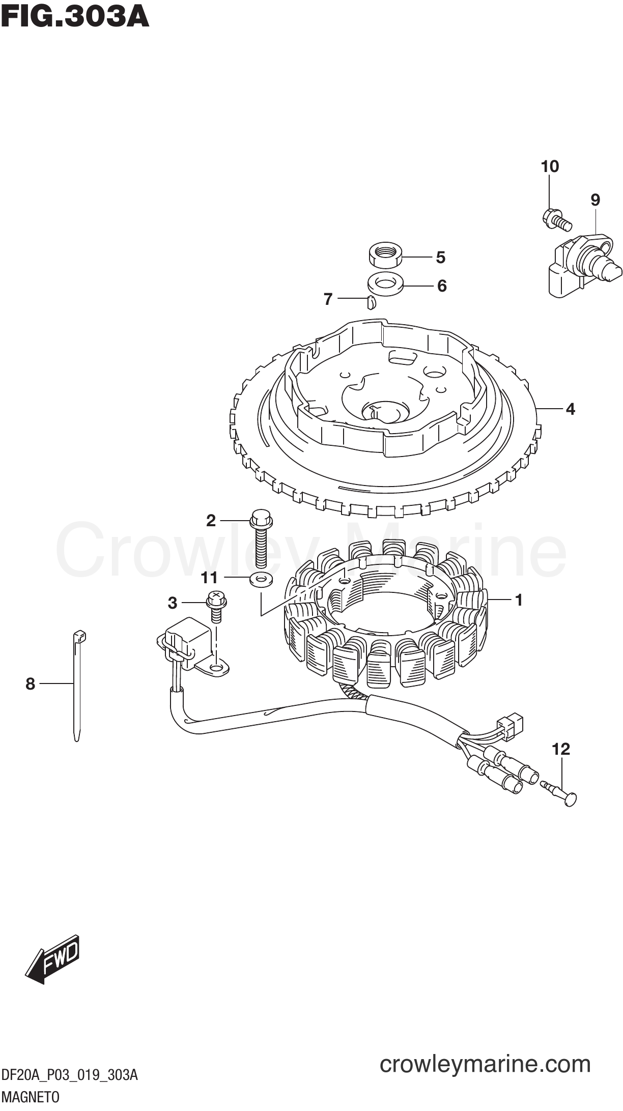 Suzuki Marine DF20AT 910001~ - MAGNETO (MANUAL STARTER)