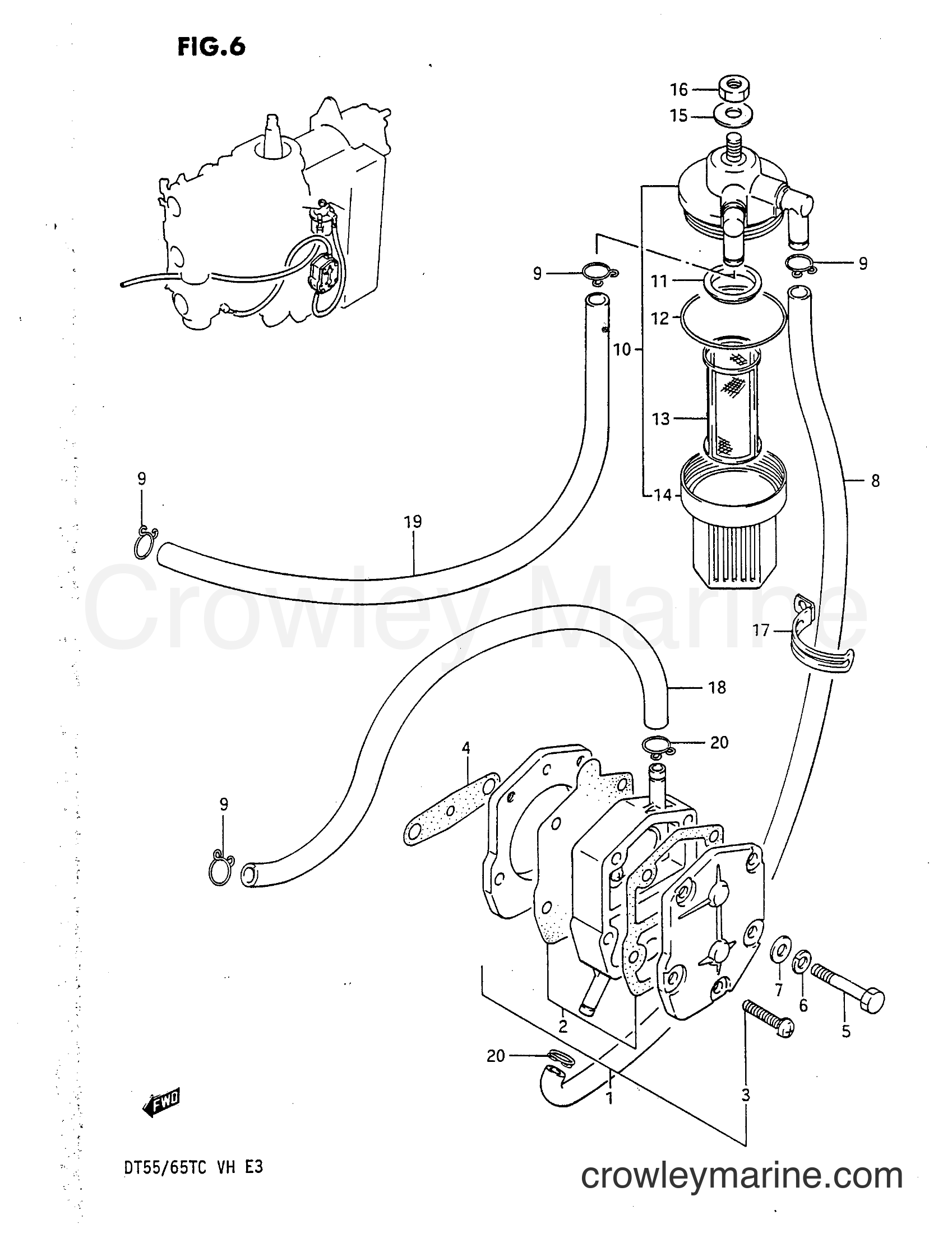 Suzuki Marine DT55 - FUEL PUMP