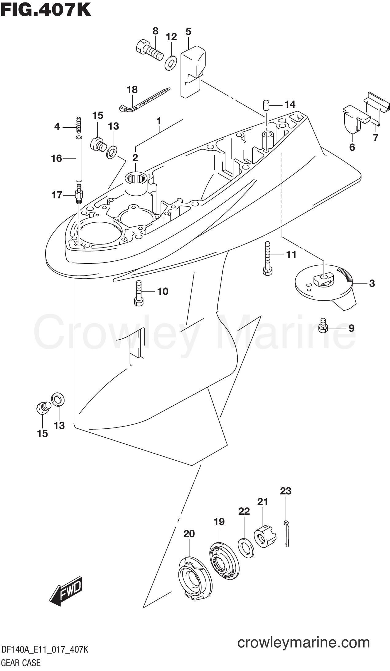 Suzuki Marine DF115AT 710001~ - GEAR CASE (DF115AST E03)