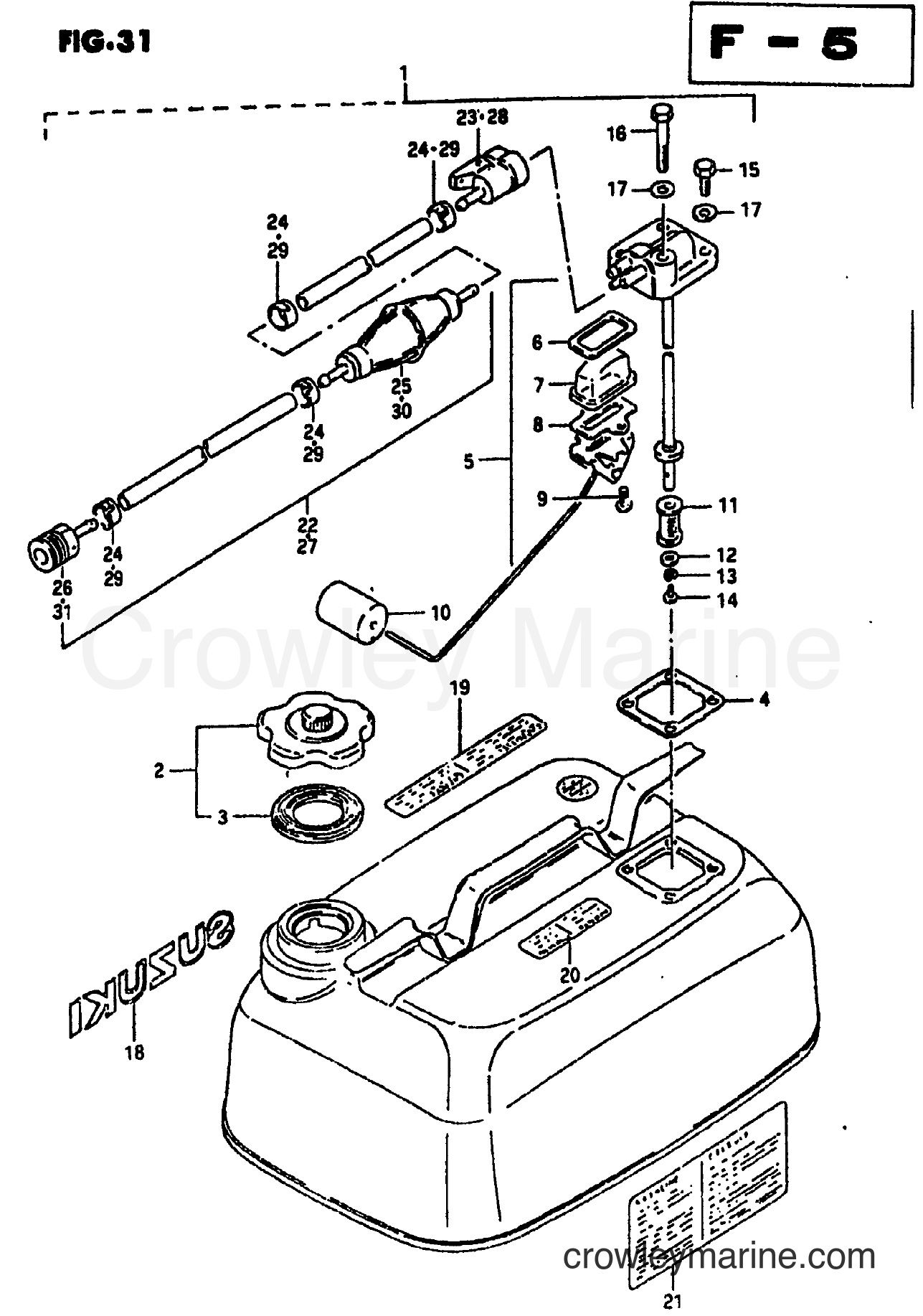 Suzuki Marine DT25P - FUEL TANK (E28)