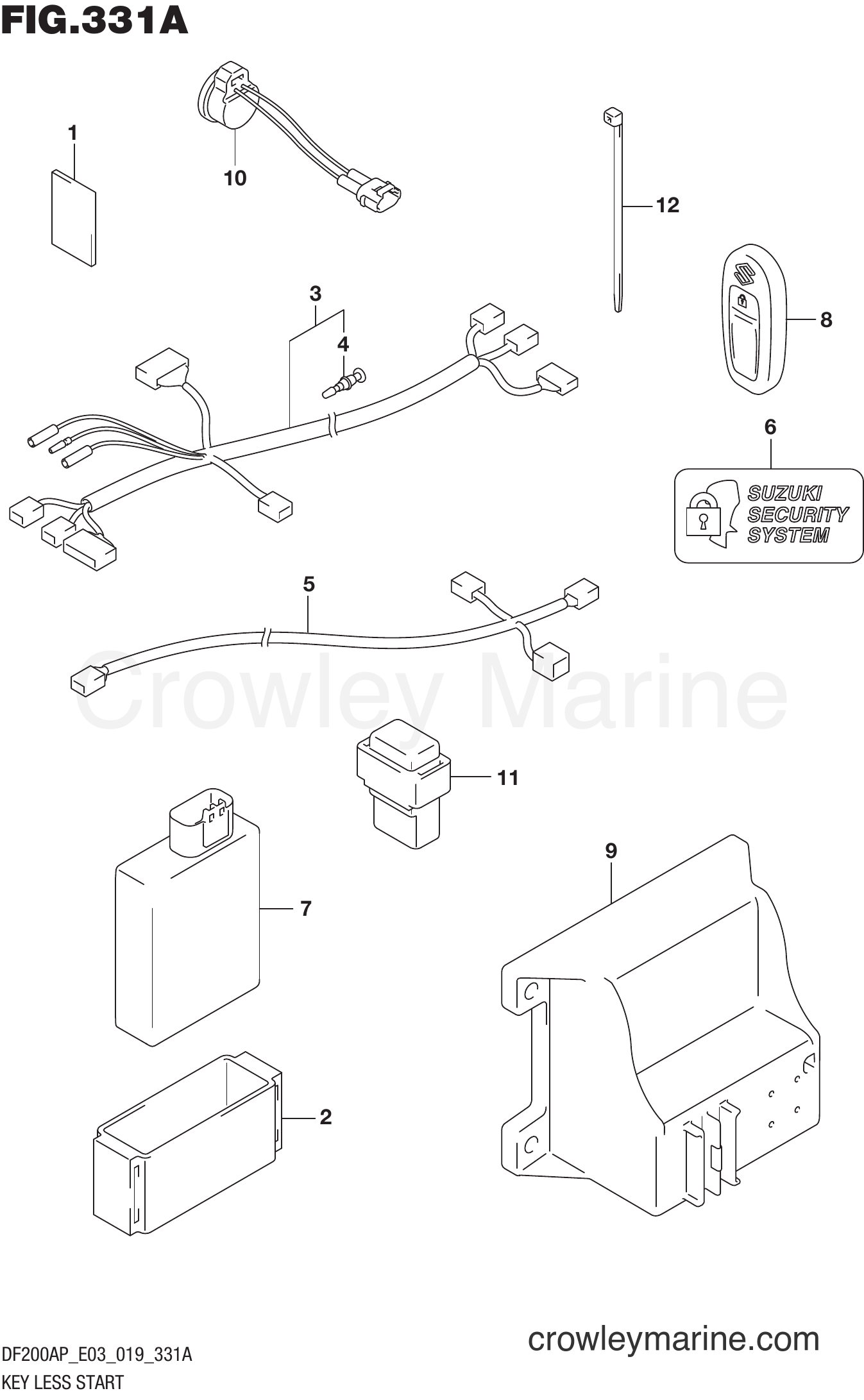 Suzuki Marine DF175AP 910001~ - KEY LESS START