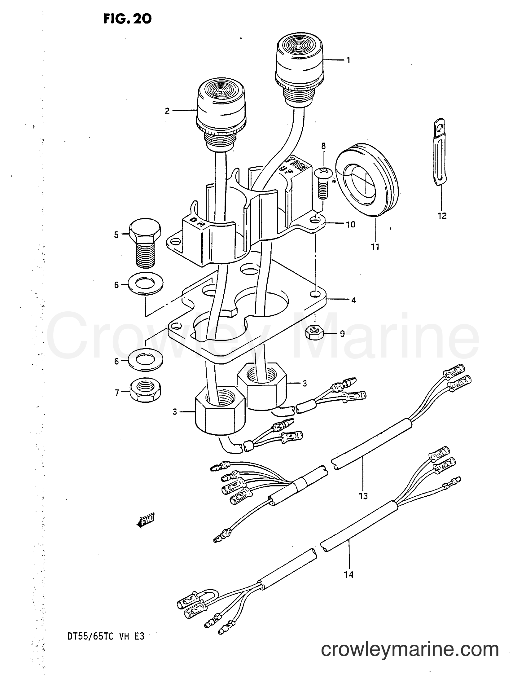 Suzuki Marine DT55 - TRIM SWITCH (DT55CH)