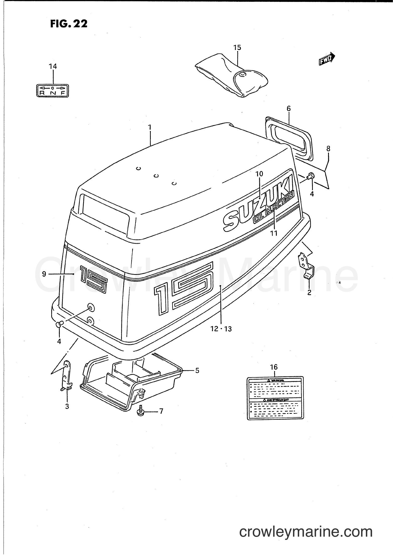 Suzuki Marine DT15C - ENGINE COVER