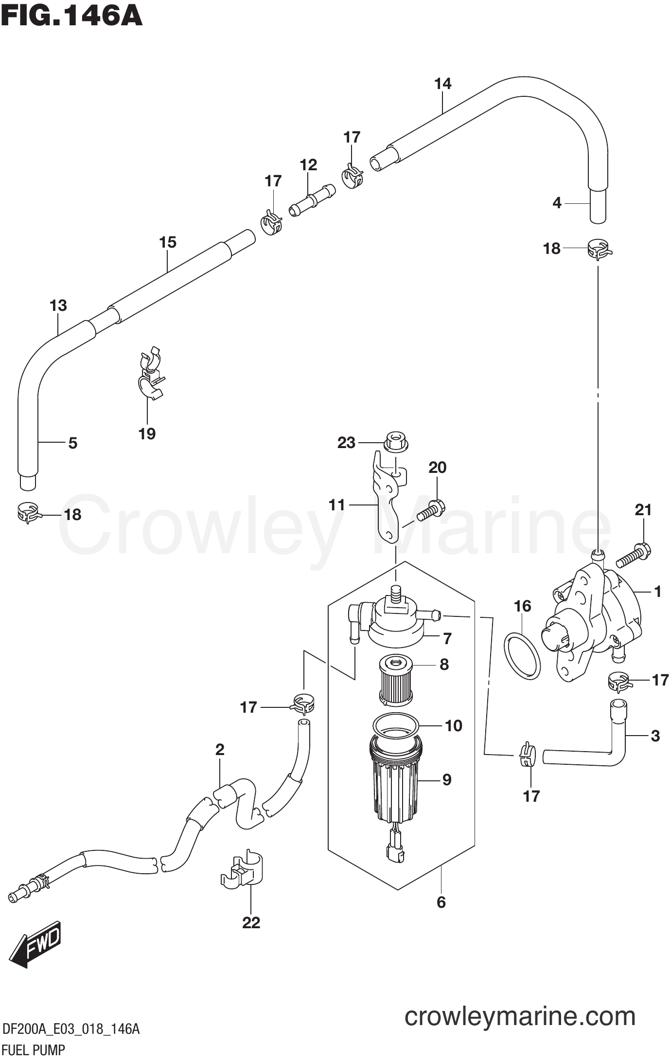 Suzuki Marine DF200AT 810001~ - FUEL PUMP