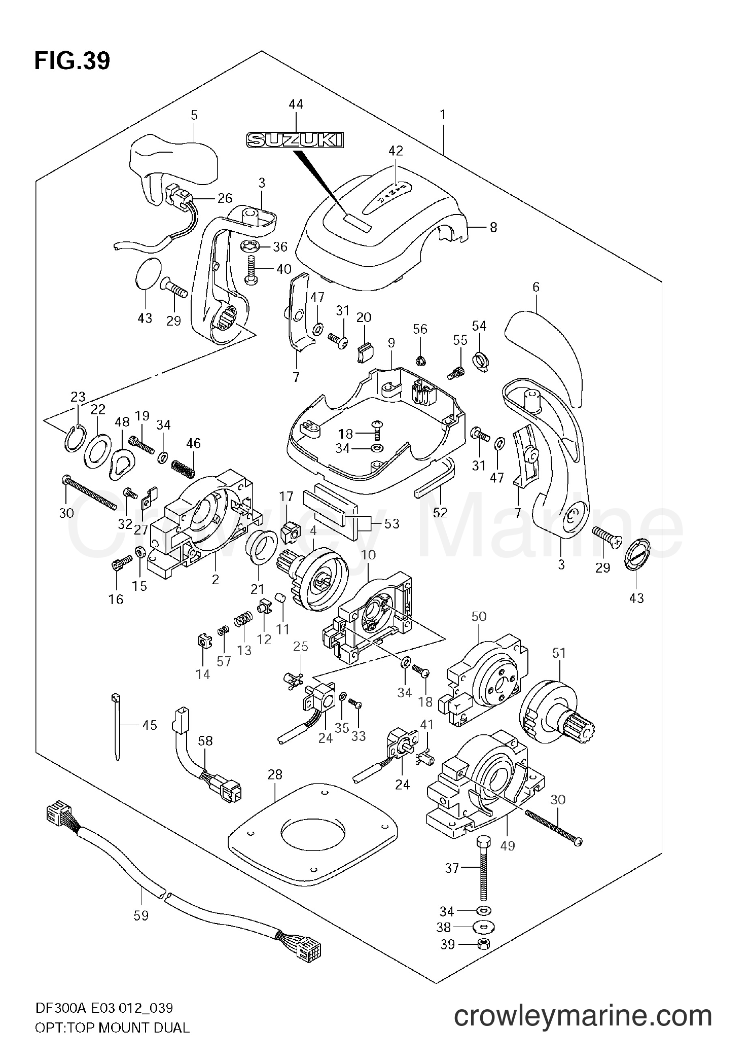 Suzuki Marine DF300AP 30002 - OPT:TOP MOUNT DUAL