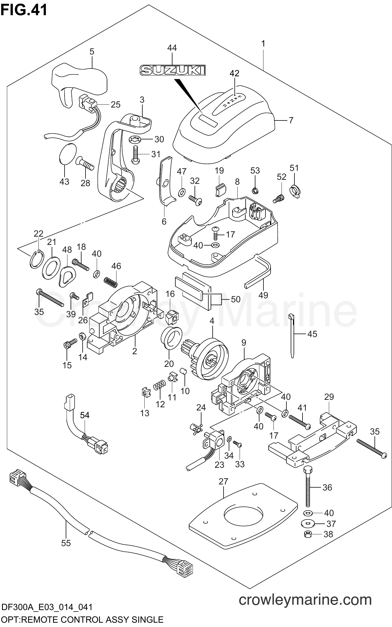 Suzuki Marine DF250AP 410001~ - OPT:REMOTE CONTROL ASSY SINGLE