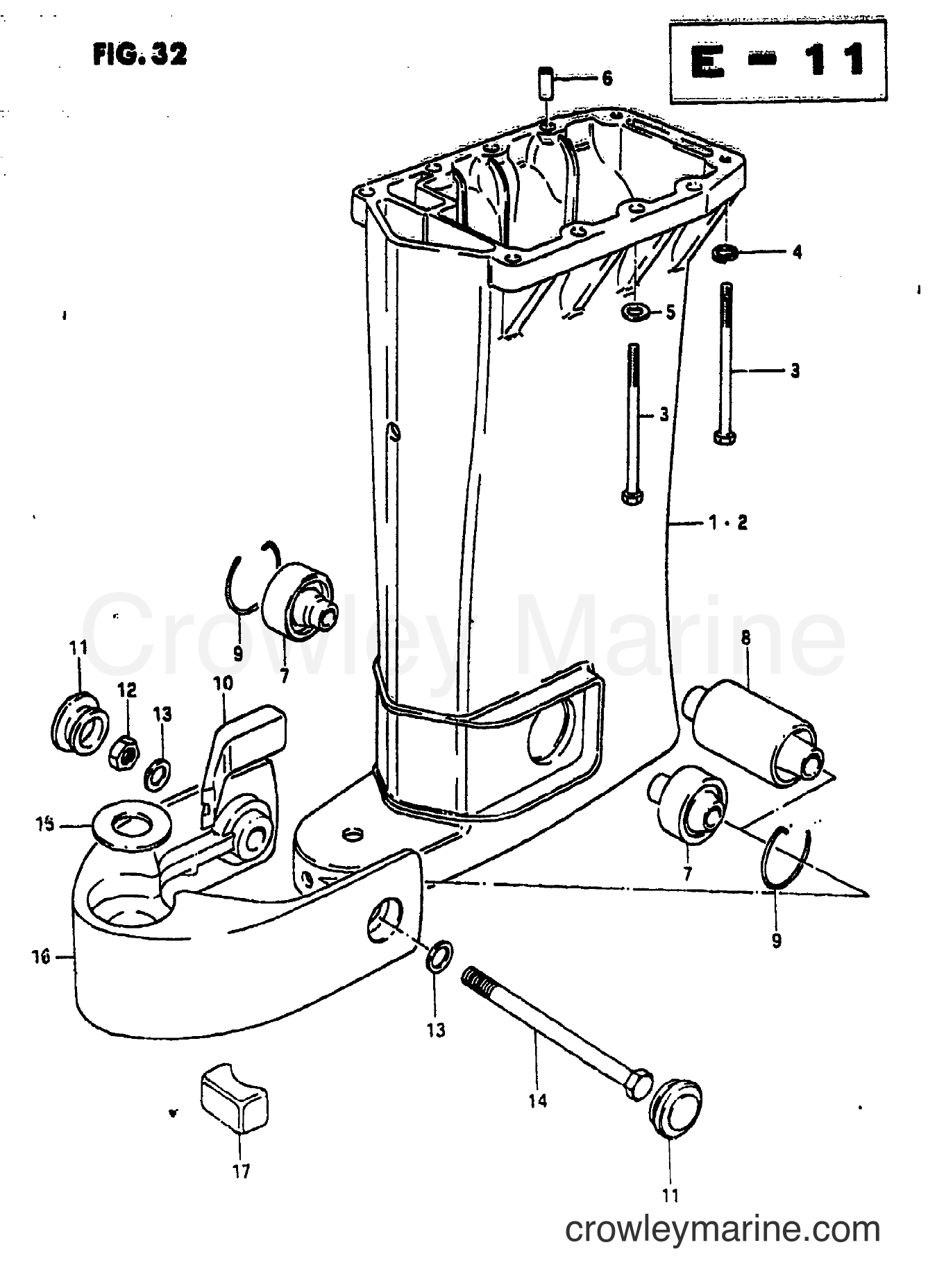 Suzuki Marine DT50T - DRIVESHAFT HOUSING