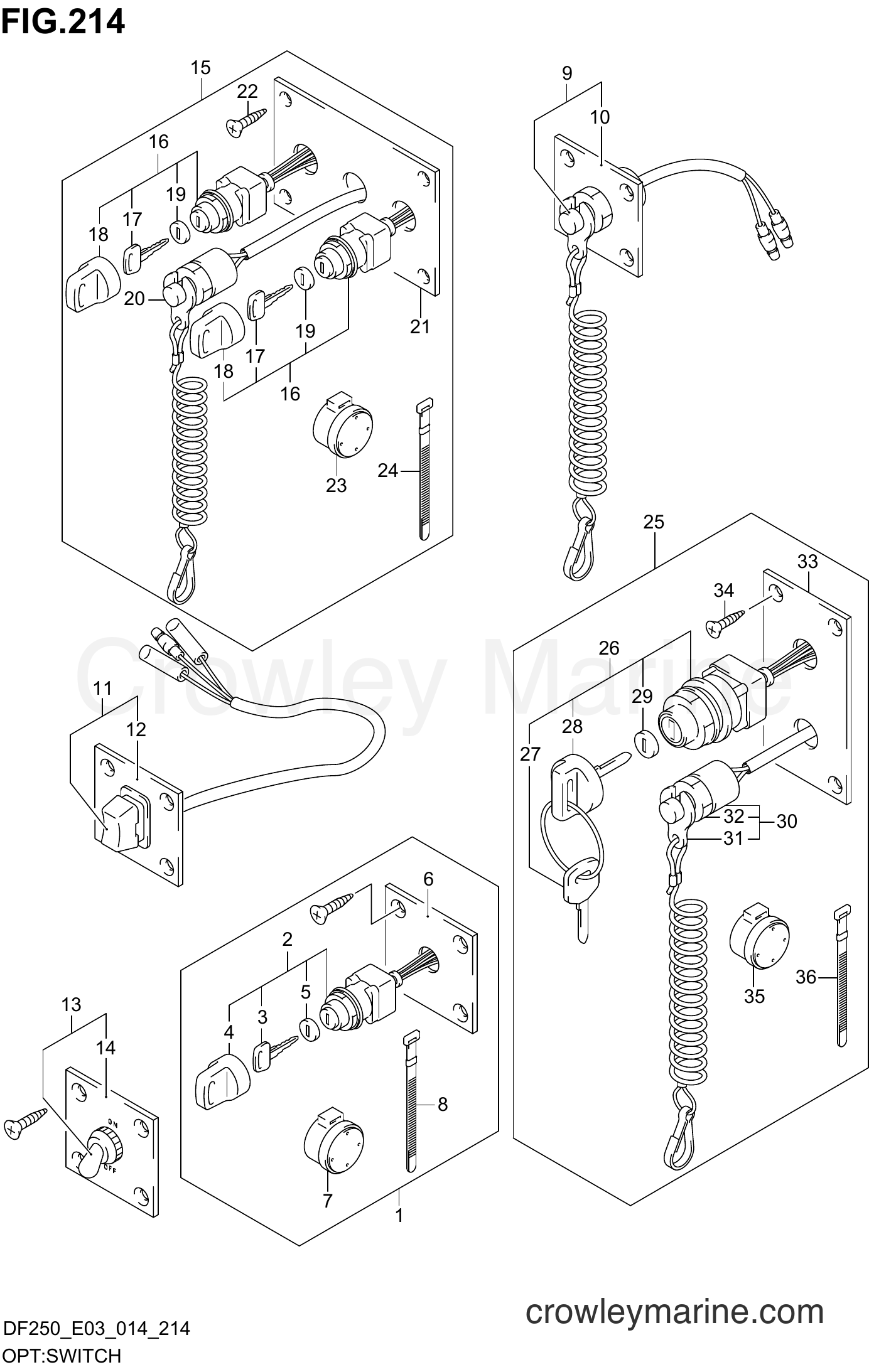 Suzuki Marine DF200 410001~ - OPT:SWITCH