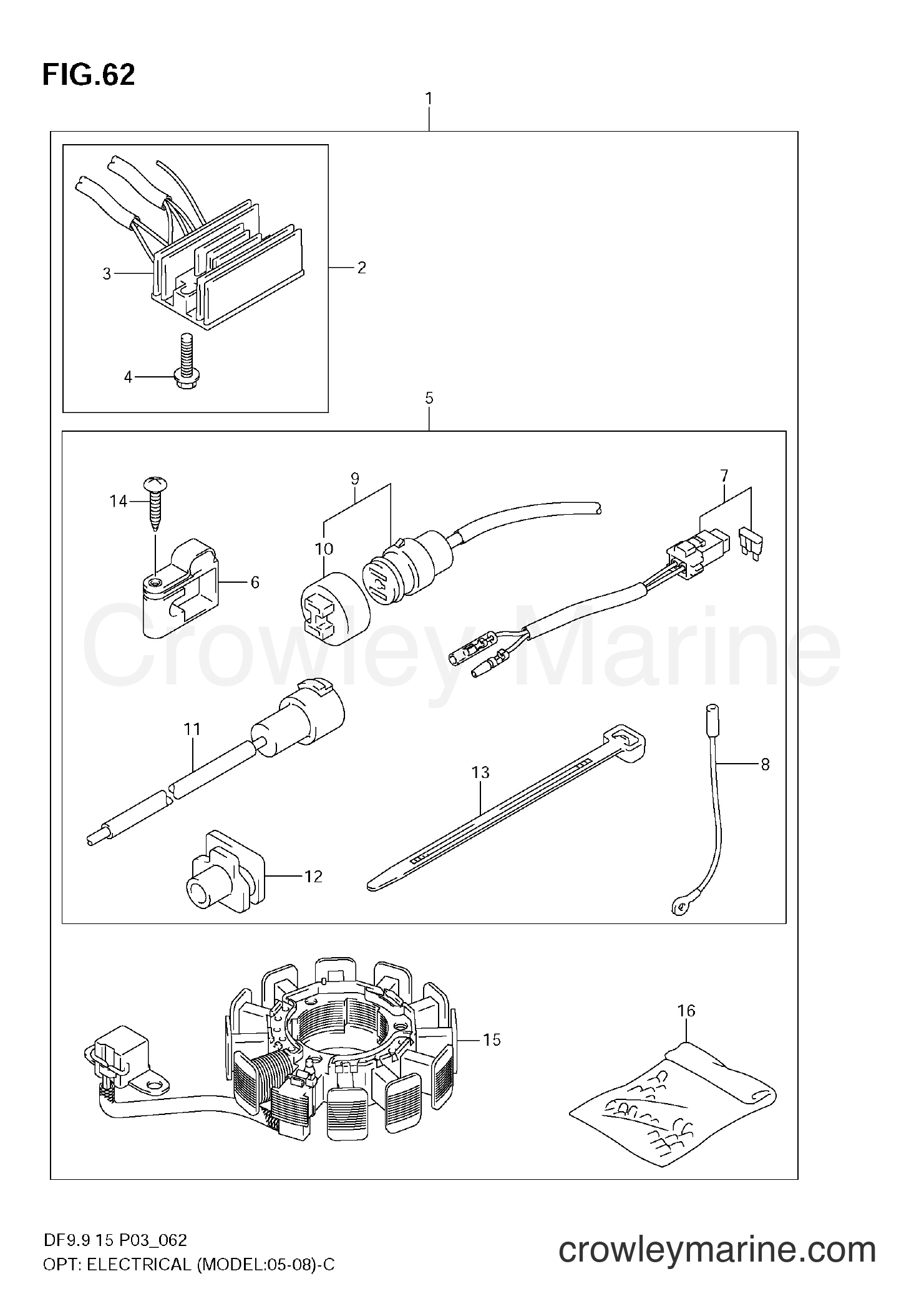 Suzuki Marine DF9.9 - OPT:ELECTRICAL (MODEL:05~)