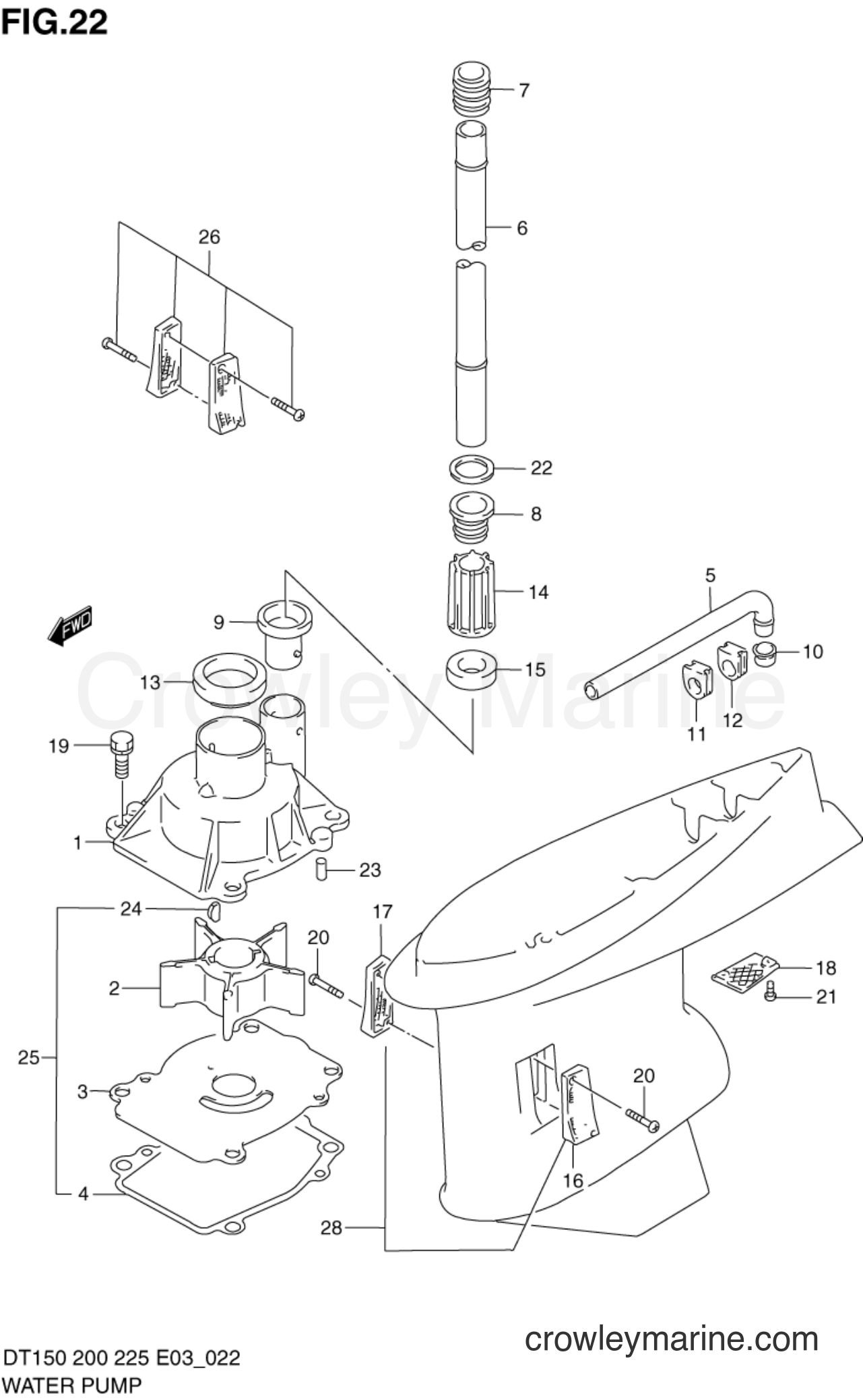 Suzuki Marine DT200 - WATER PUMP