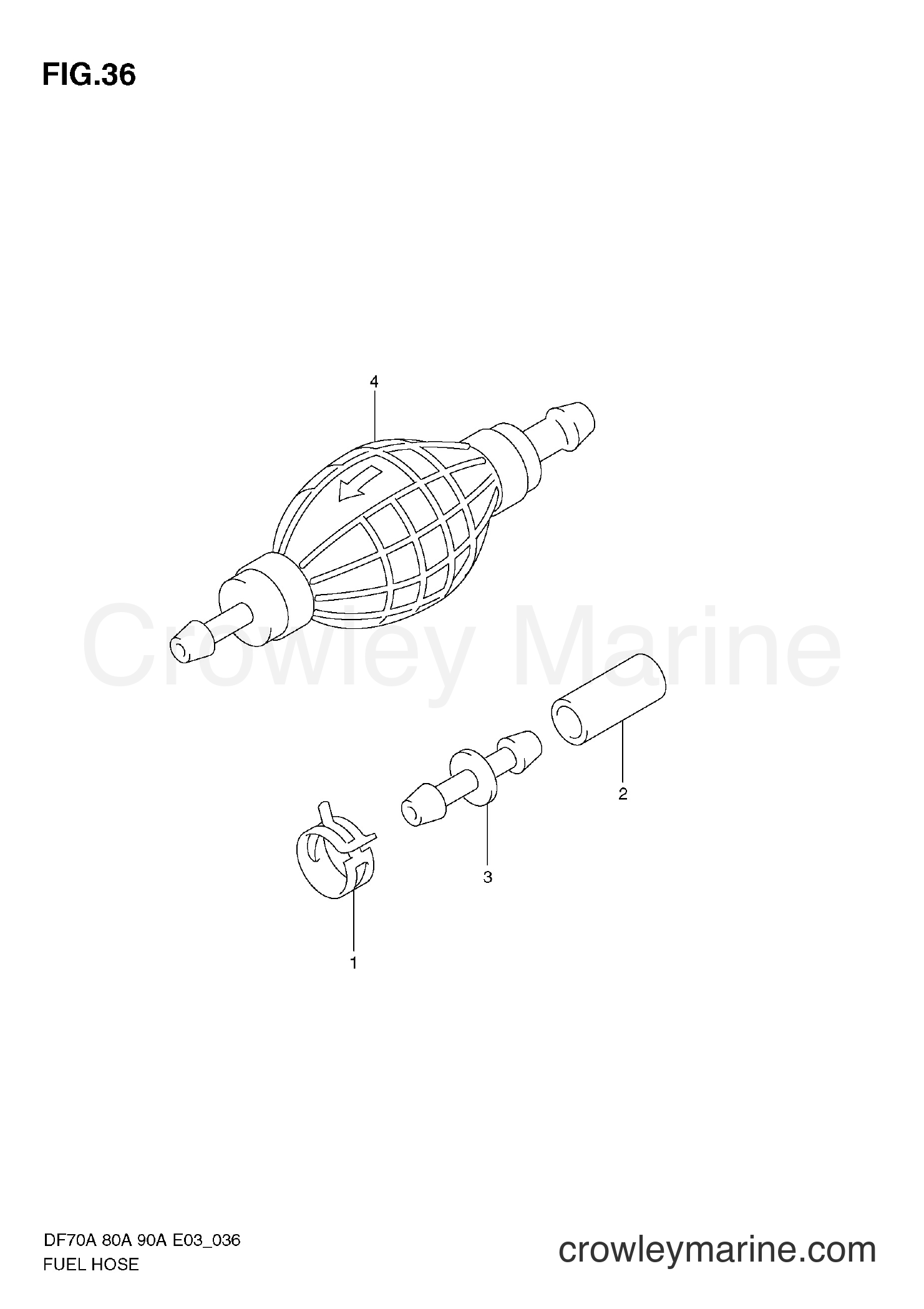 Suzuki Marine DF70A - FUEL HOSE