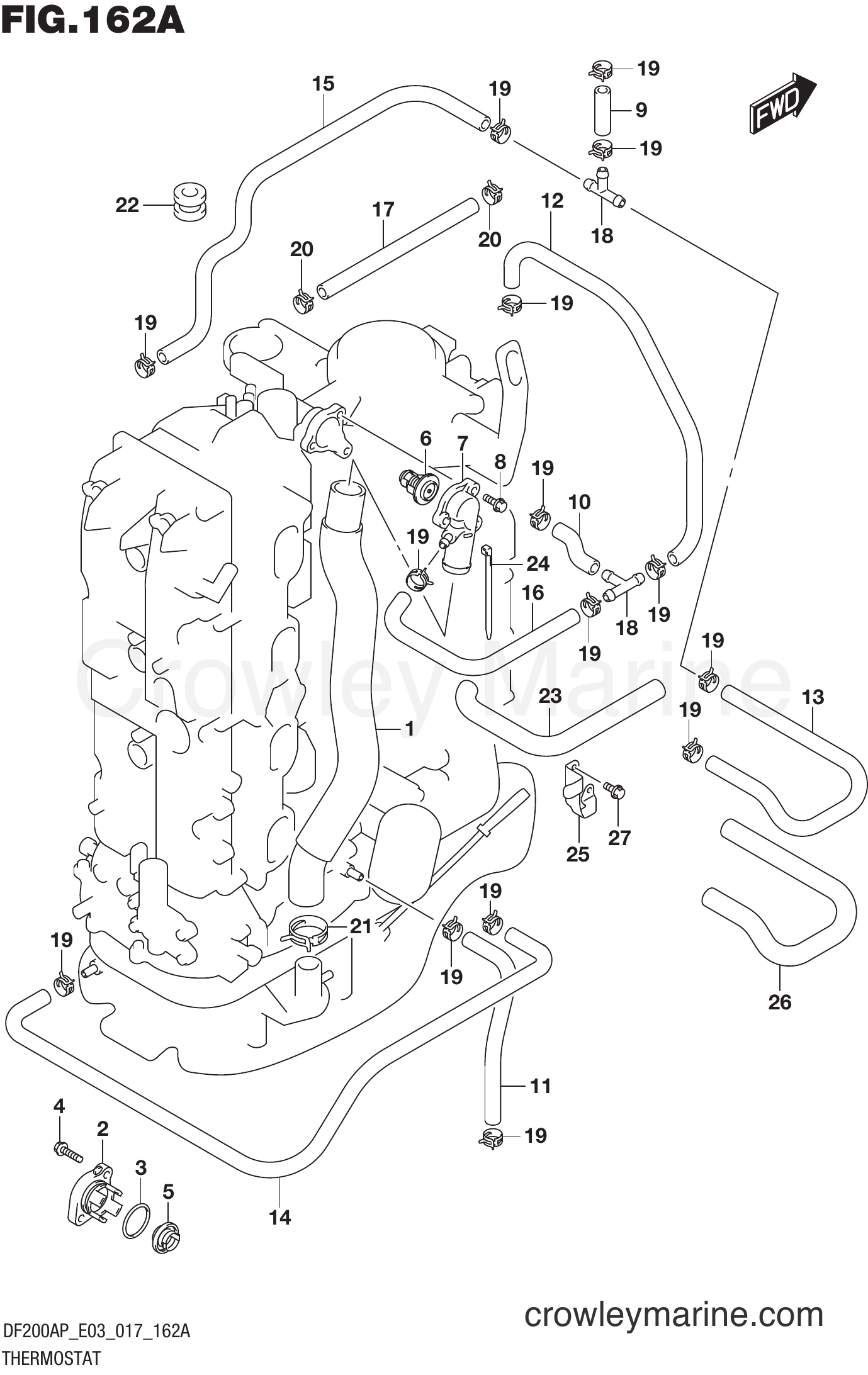 Suzuki Marine DF200AP 710001~ - THERMOSTAT