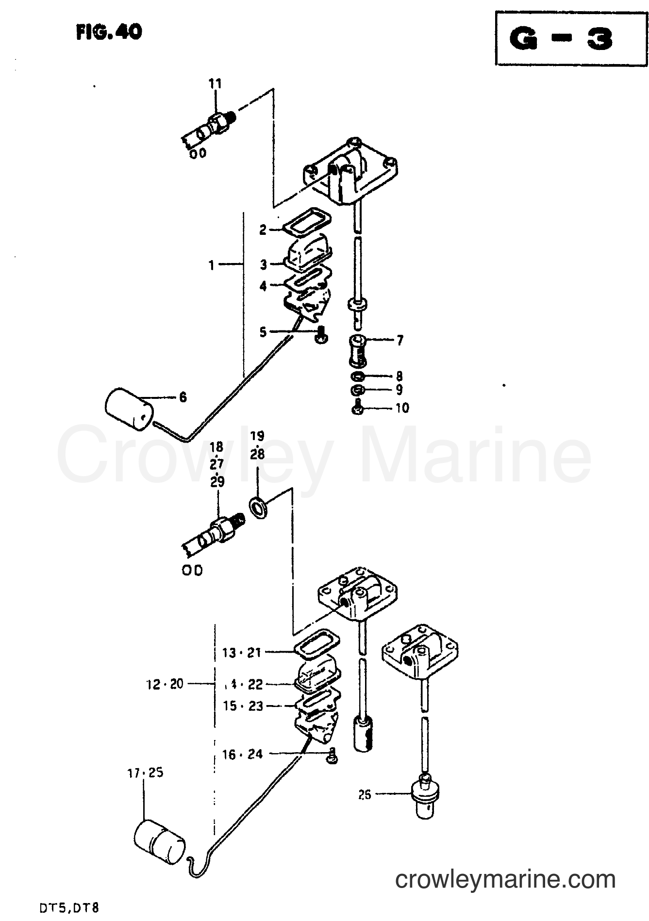 Suzuki Marine DT5 - FUEL GAUGE : DT5G (E9, E13), DT5J (E9, E13)
