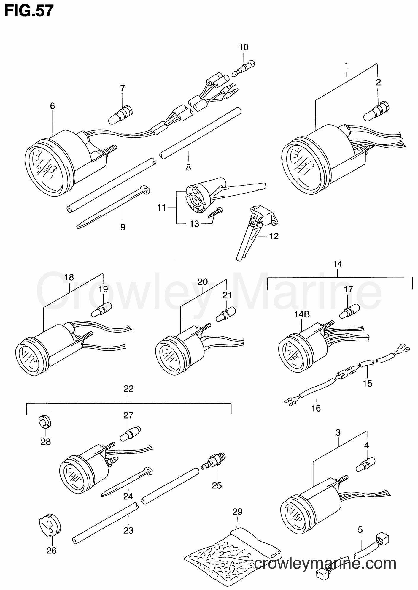 1986 Two-Stroke Outboard 115 - DT115 - OPT : METER