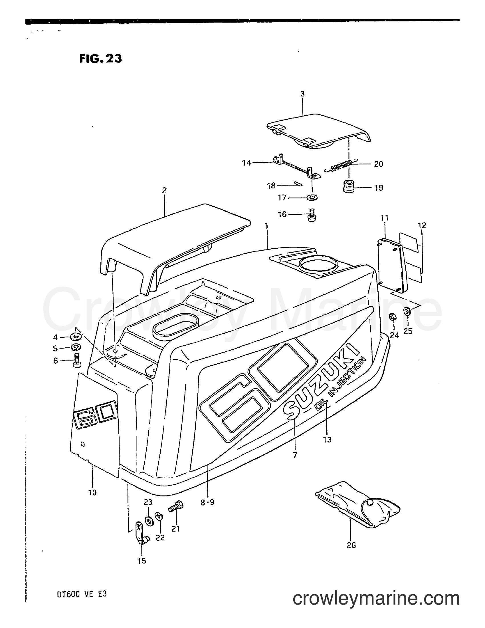 Suzuki Marine DT60C - ENGINE COVER