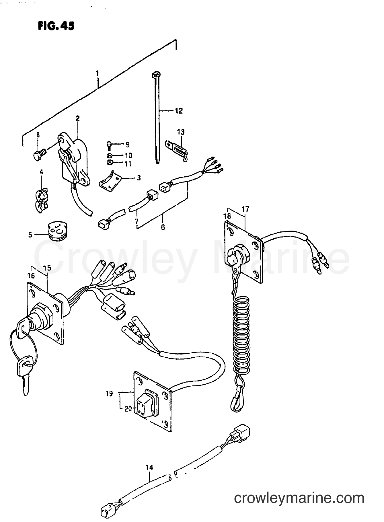 Suzuki Marine DT55 - PANEL SWITCH