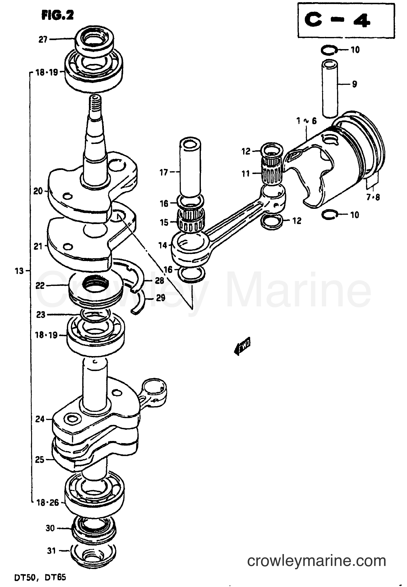 Suzuki Marine DT65 - CRANKSHAFT